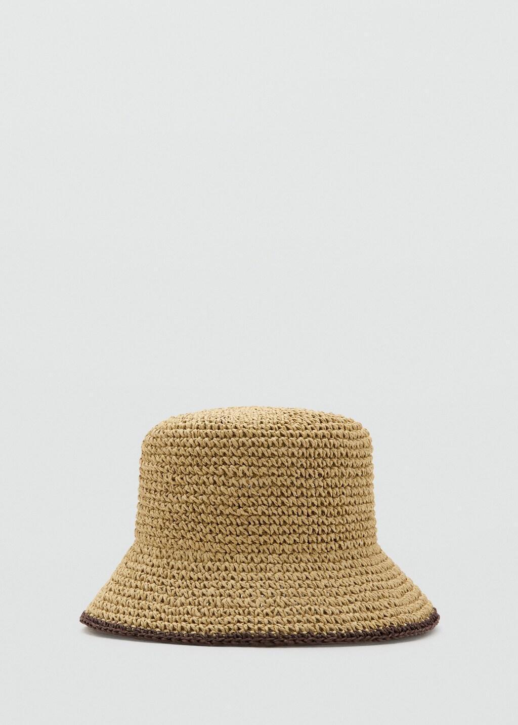 Brown Natural Fibre Bucket Hat, 0201_32, large image number 3