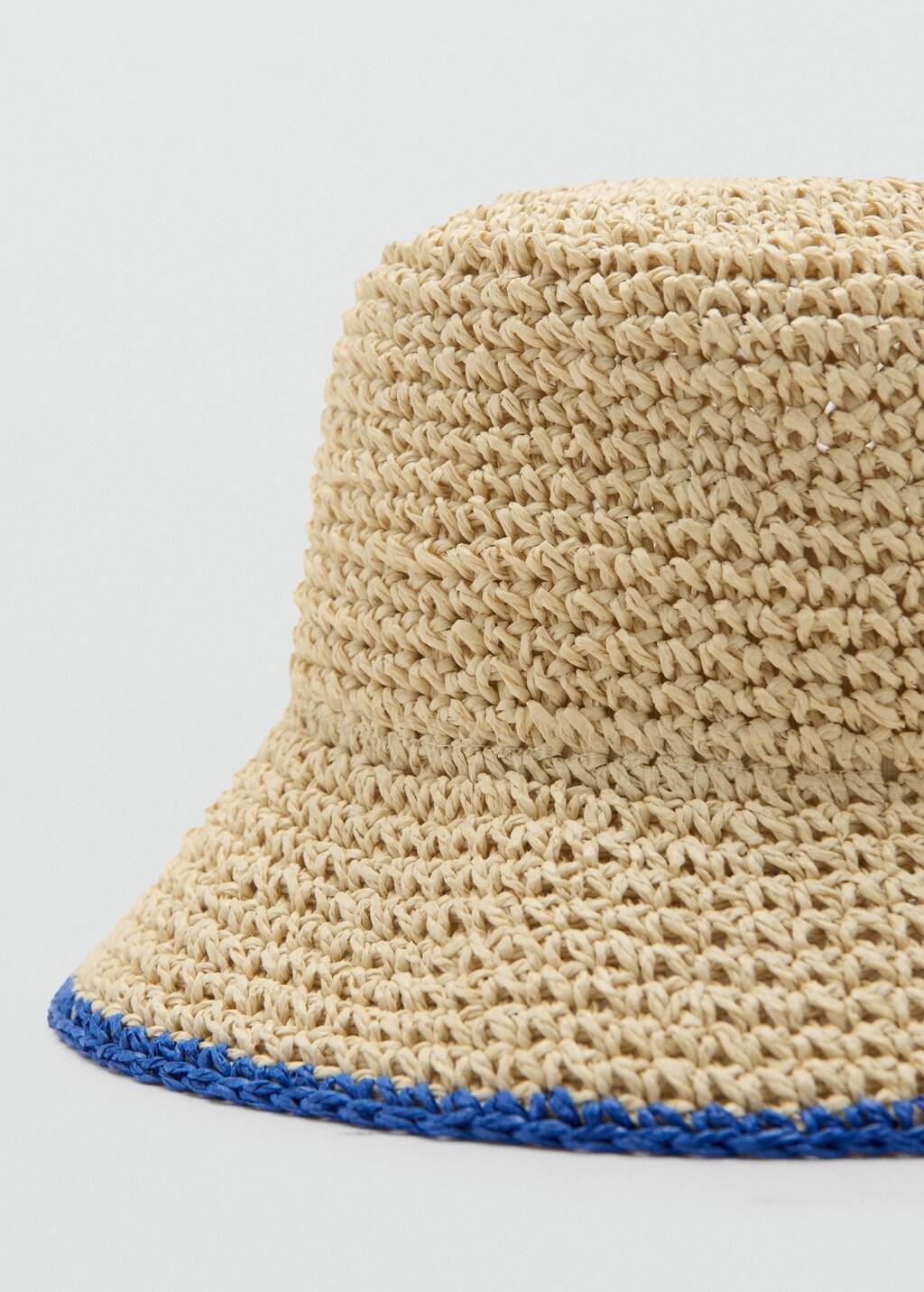 Blue Natural Fibre Bucket Hat, 0201_52, medium