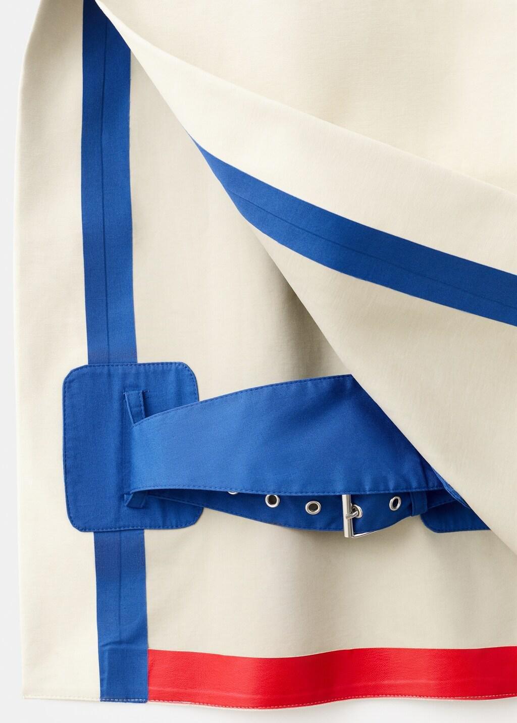 Beige Funnel Neck Buckle Trench, Light Beige, large image number 5