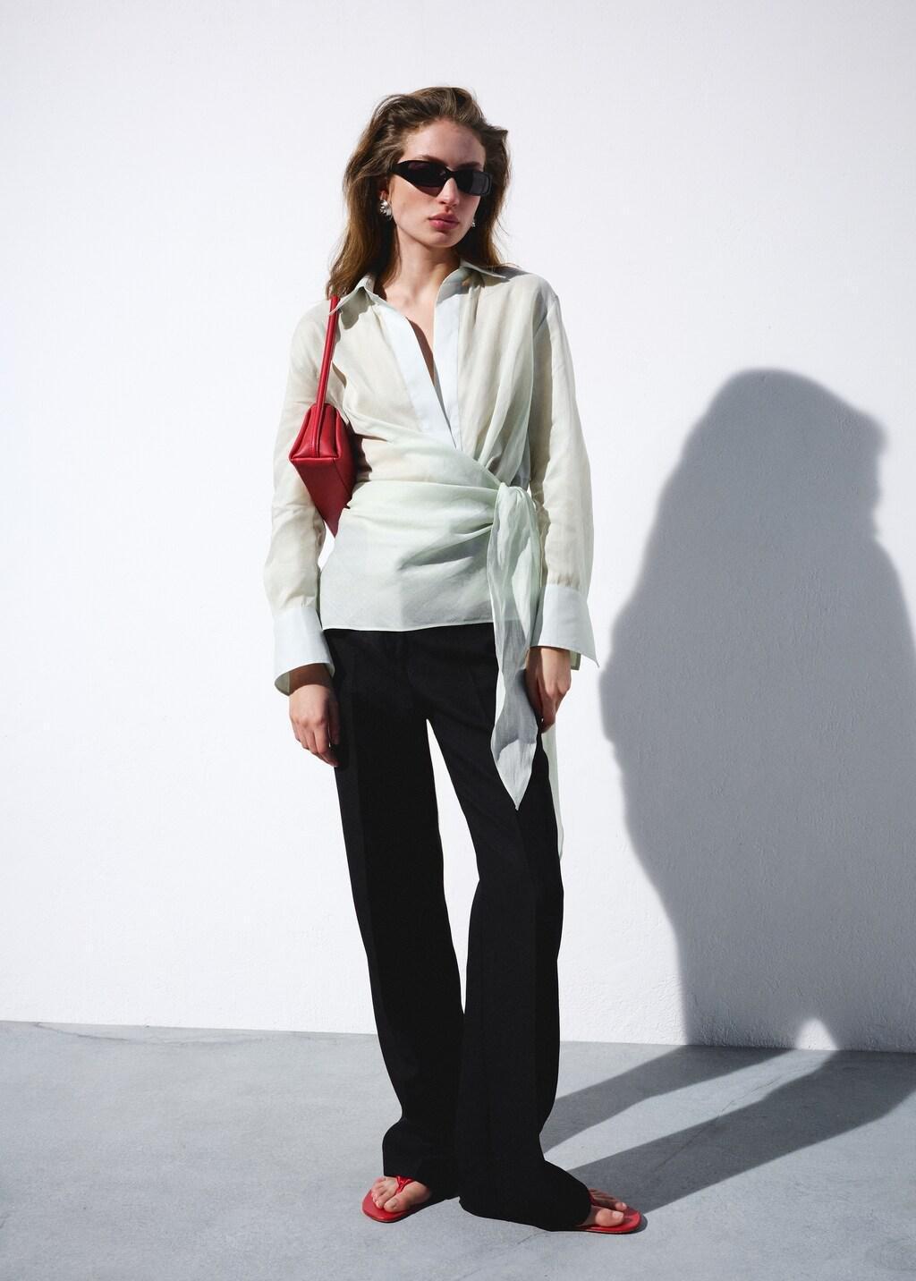 Black Straight-Fit Suit Trousers, Black, large image number 0