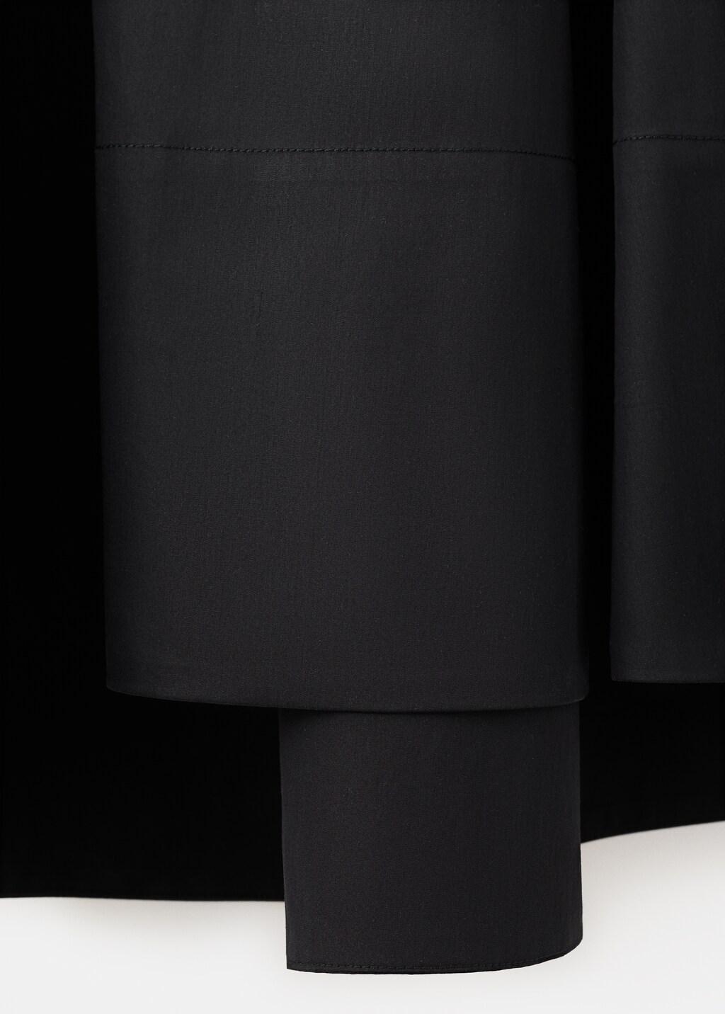 BLACK A-line skirt with seams, Black, large image number 4