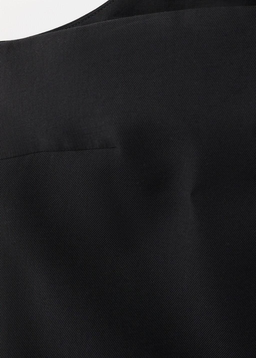 Black Lyocell Strap Neck Top, 0201_99, large image number 1