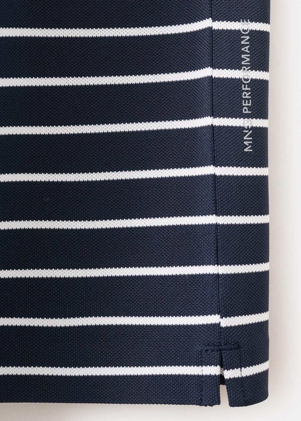 Navy Slim Fit Striped Coolmaxa T-Shirt, 0201_56, large image number 5