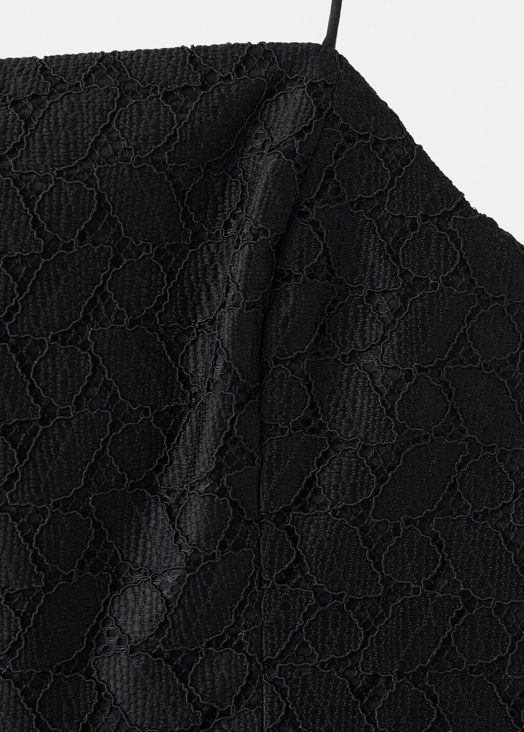 Black Midi Dress With Broderie Anglaise Embroidery, 0201_99, large image number 1