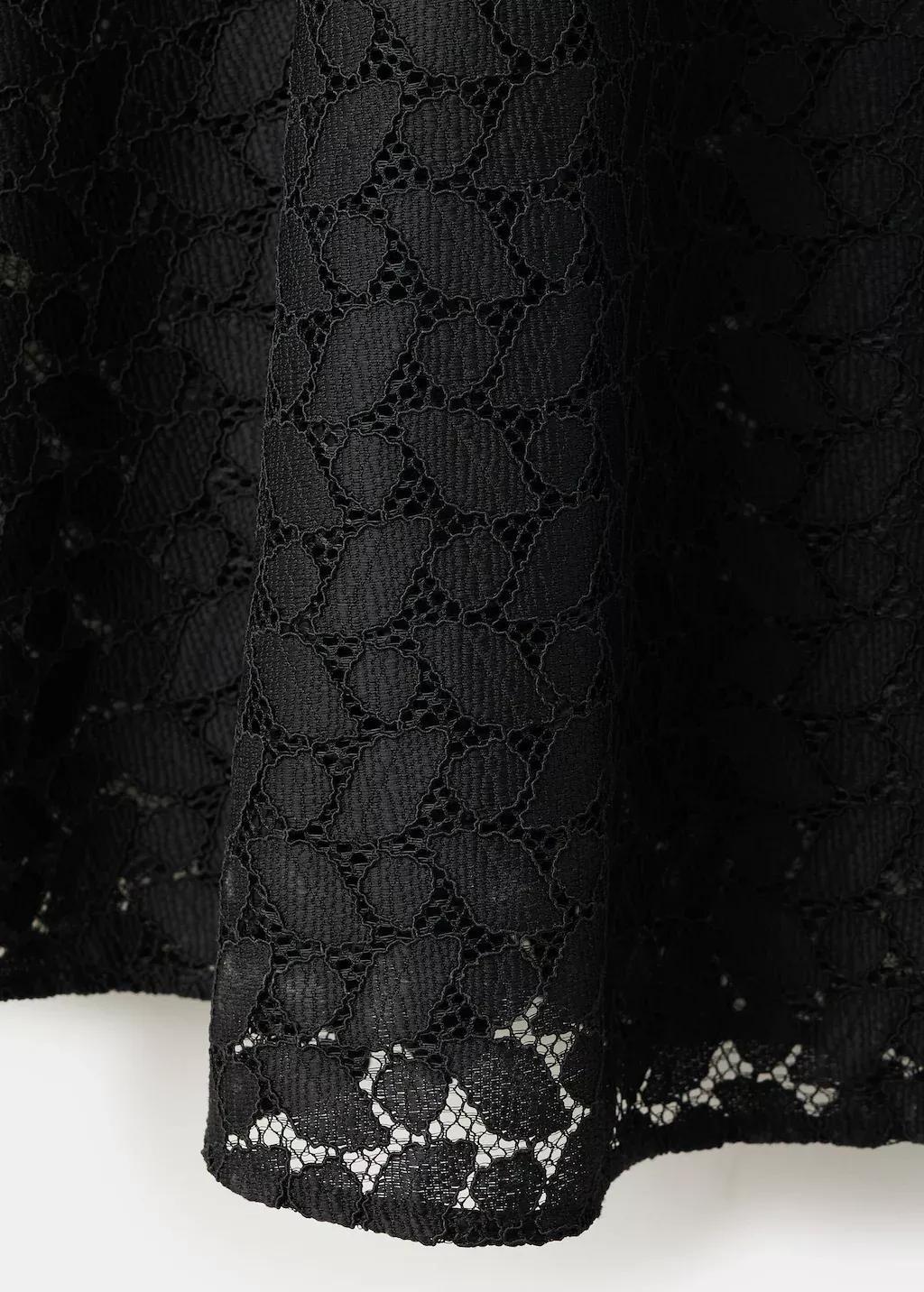 Black Midi Dress With Broderie Anglaise Embroidery, 0201_99, large image number 5
