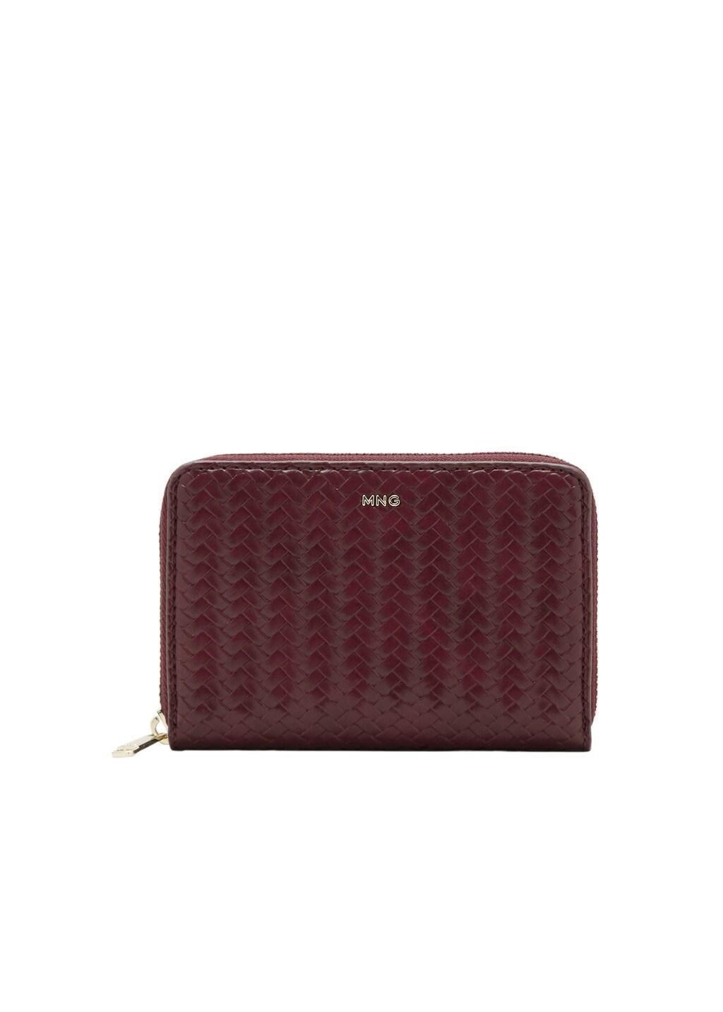 Red Medium Braided Wallet, Dark Red, large image number 2