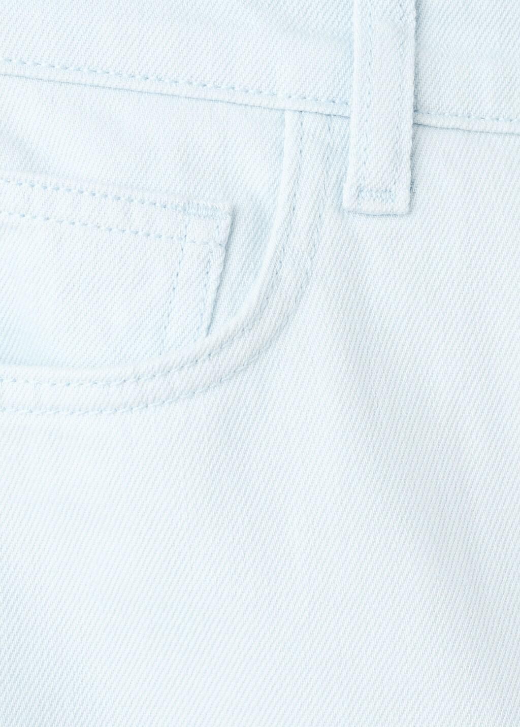Blue Wide Leg Mid-Rise Jeans, Light-Pastel Blue, large image number 1