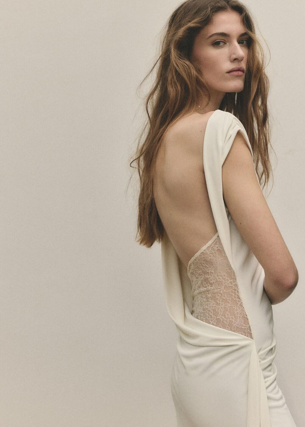 White Open-Back Lace Dress, 0201_02, large image number 4