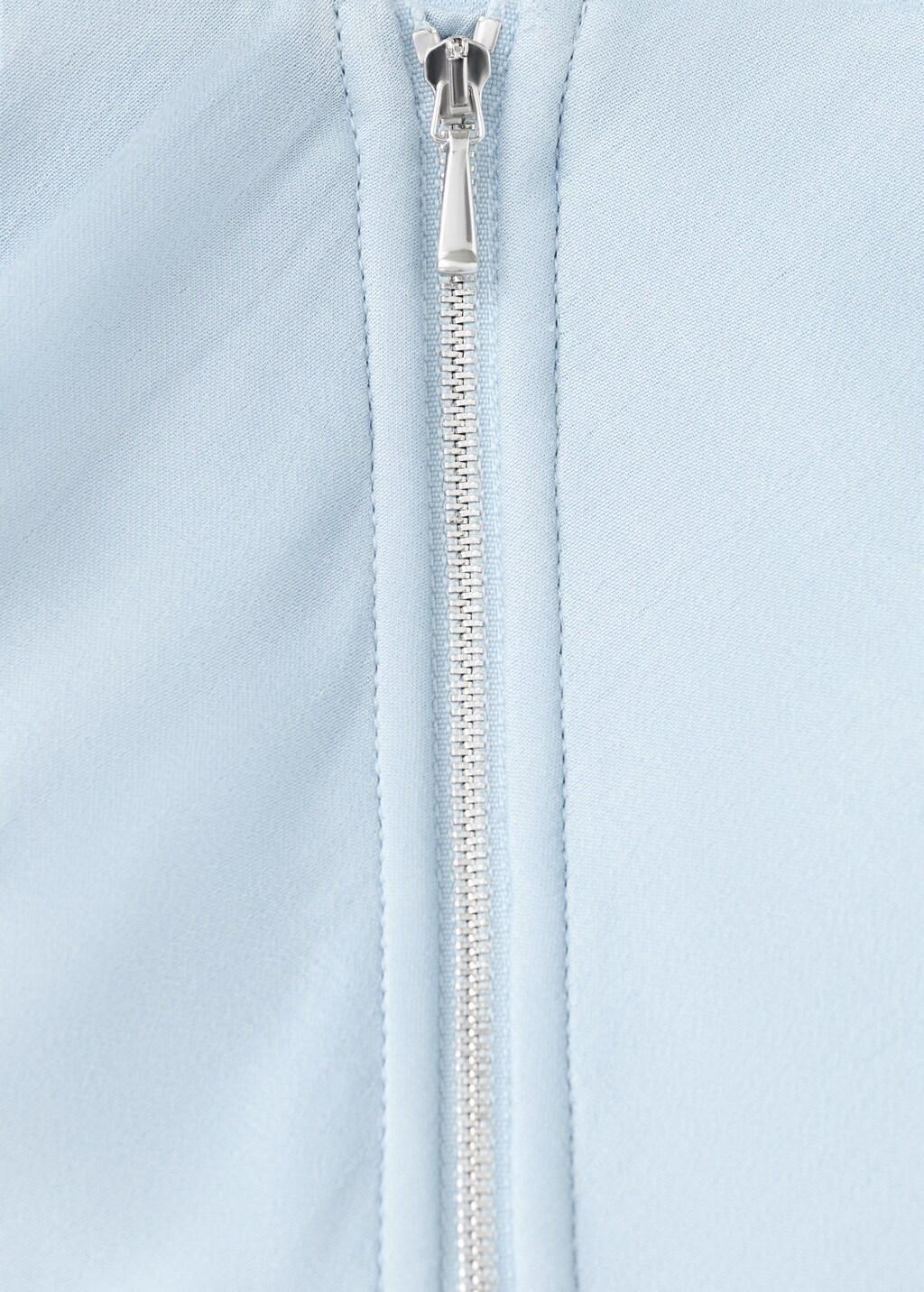 Blue Strapless Top With Ruffles, Light-Pastel Blue, large image number 5