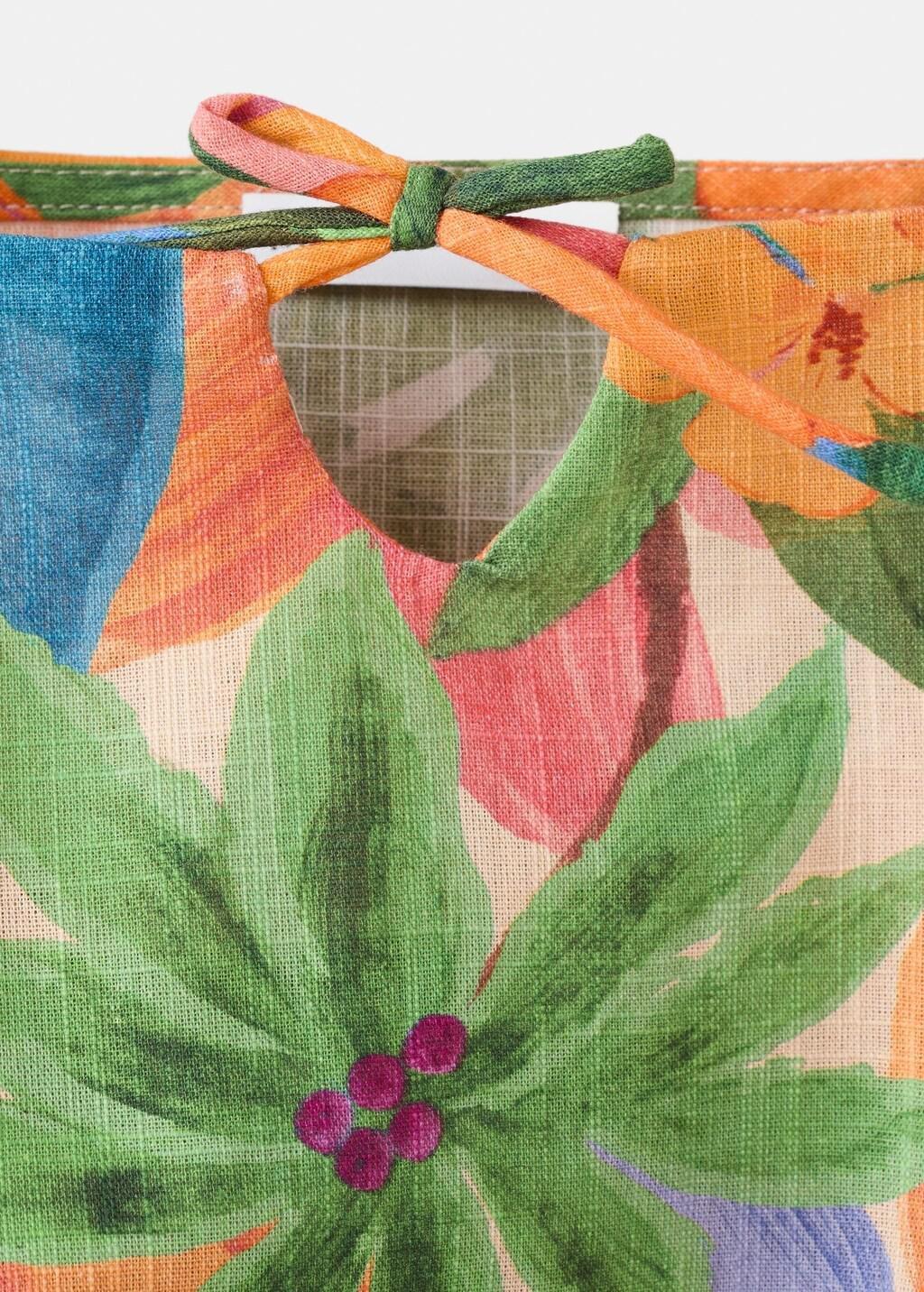 ORANGE Tropical print blouse, Kids Girl, Orange, large image number 1