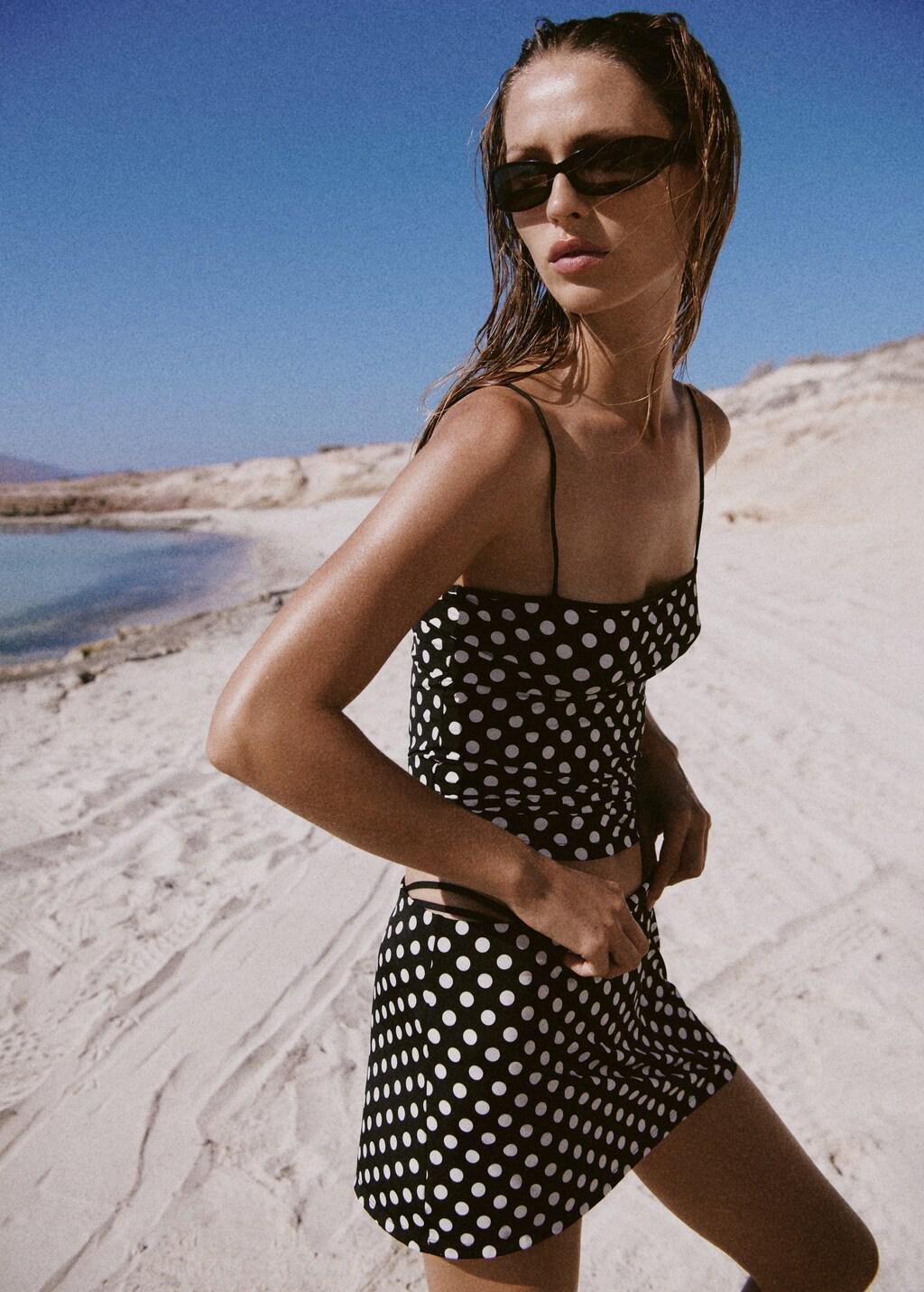 BLACK Polka-dot skirt, 0201_99, large image number 3