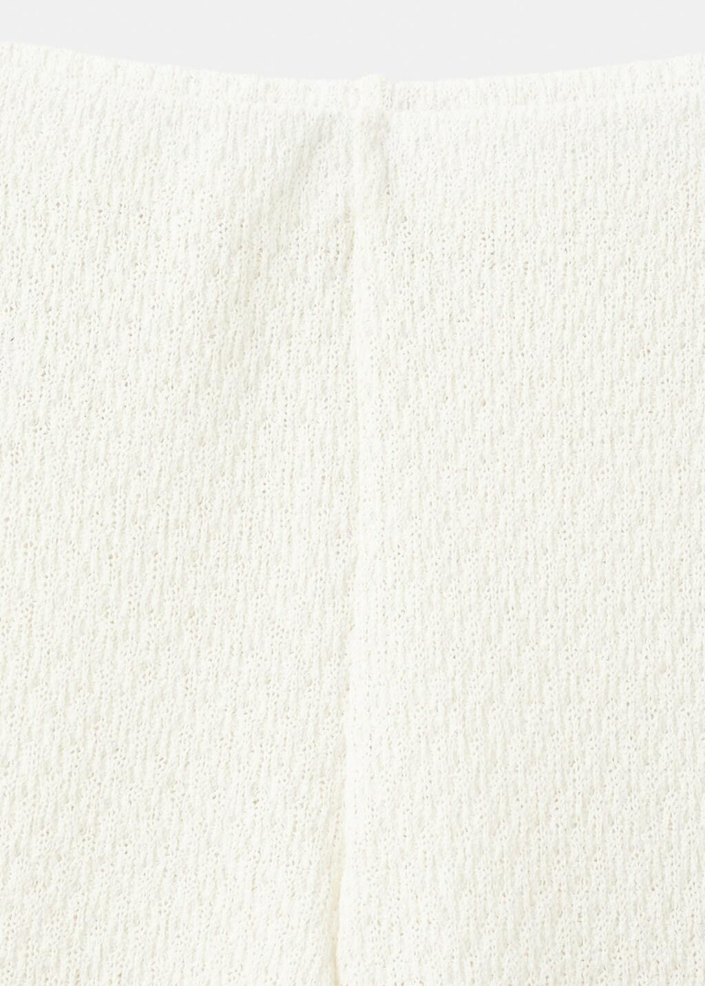 Beige Straight Knitted Trousers, 0201_05, large image number 1