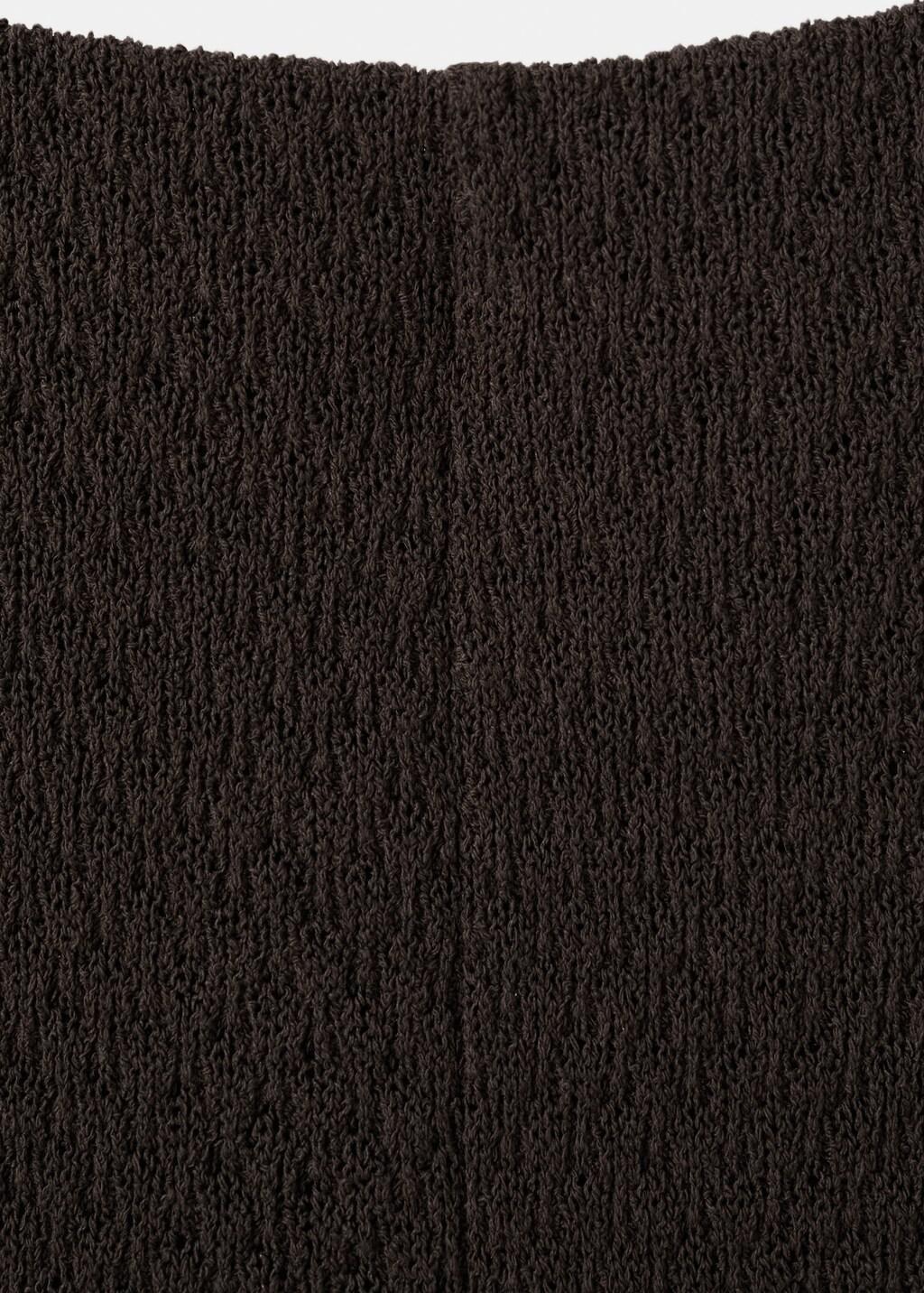 Brown Straight Knitted Trousers, 0201_30, large image number 1