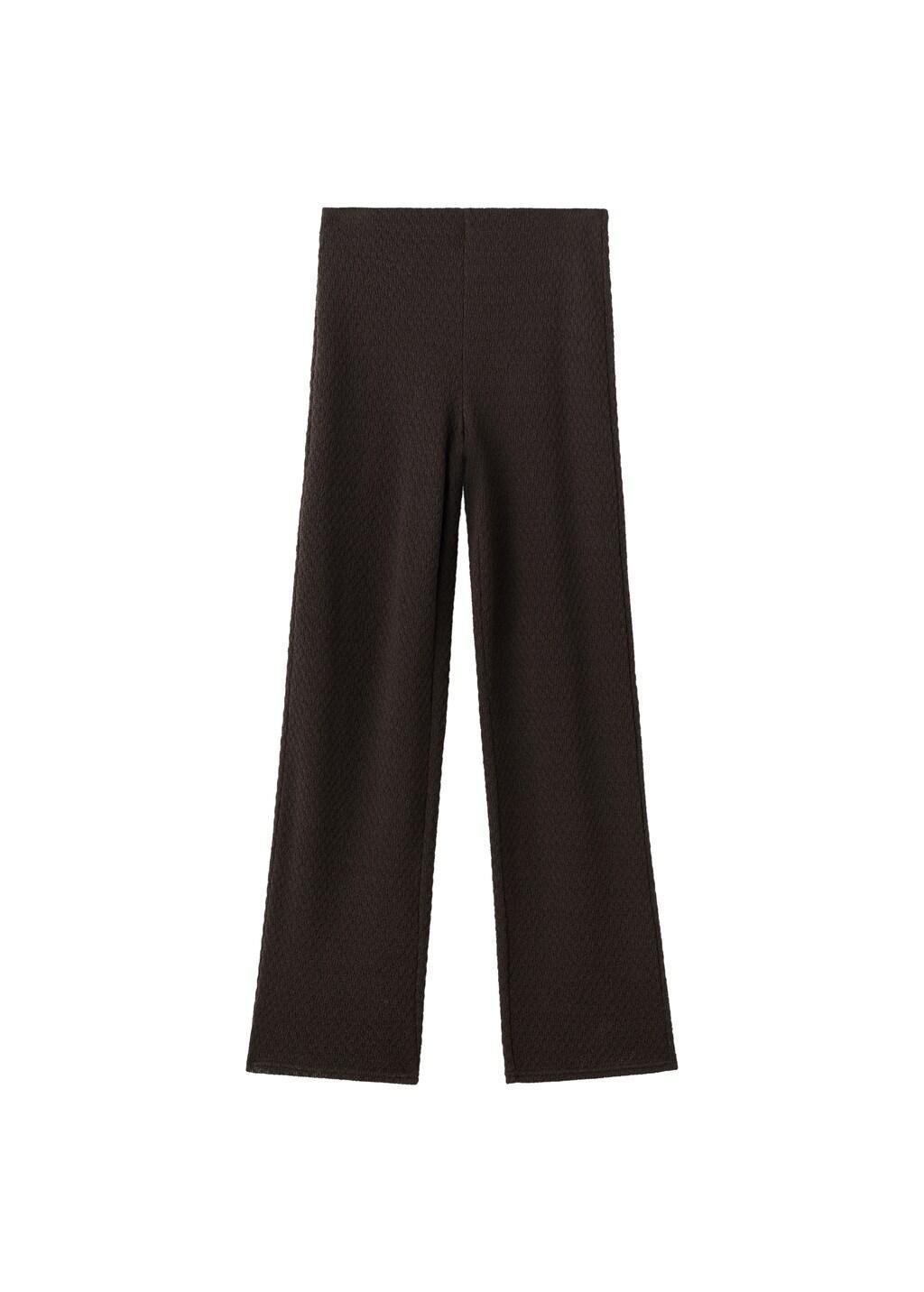 Brown Straight Knitted Trousers, 0201_30, large image number 6