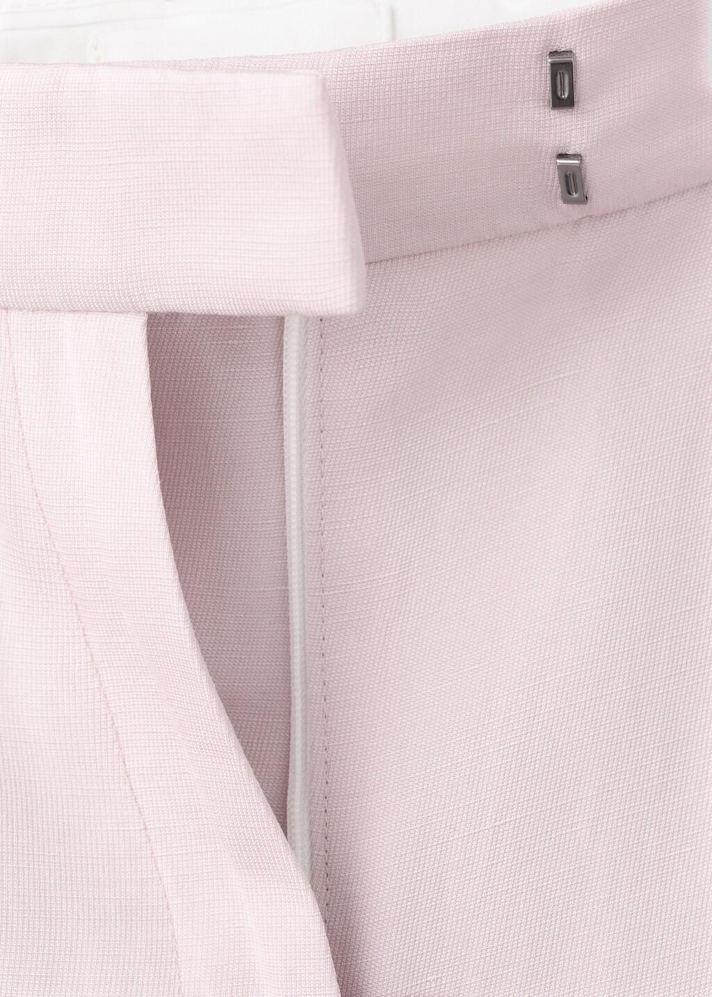 Purple Lt Pastel Straight-Fit Linen Suit Trousers, 0201_68, large image number 5