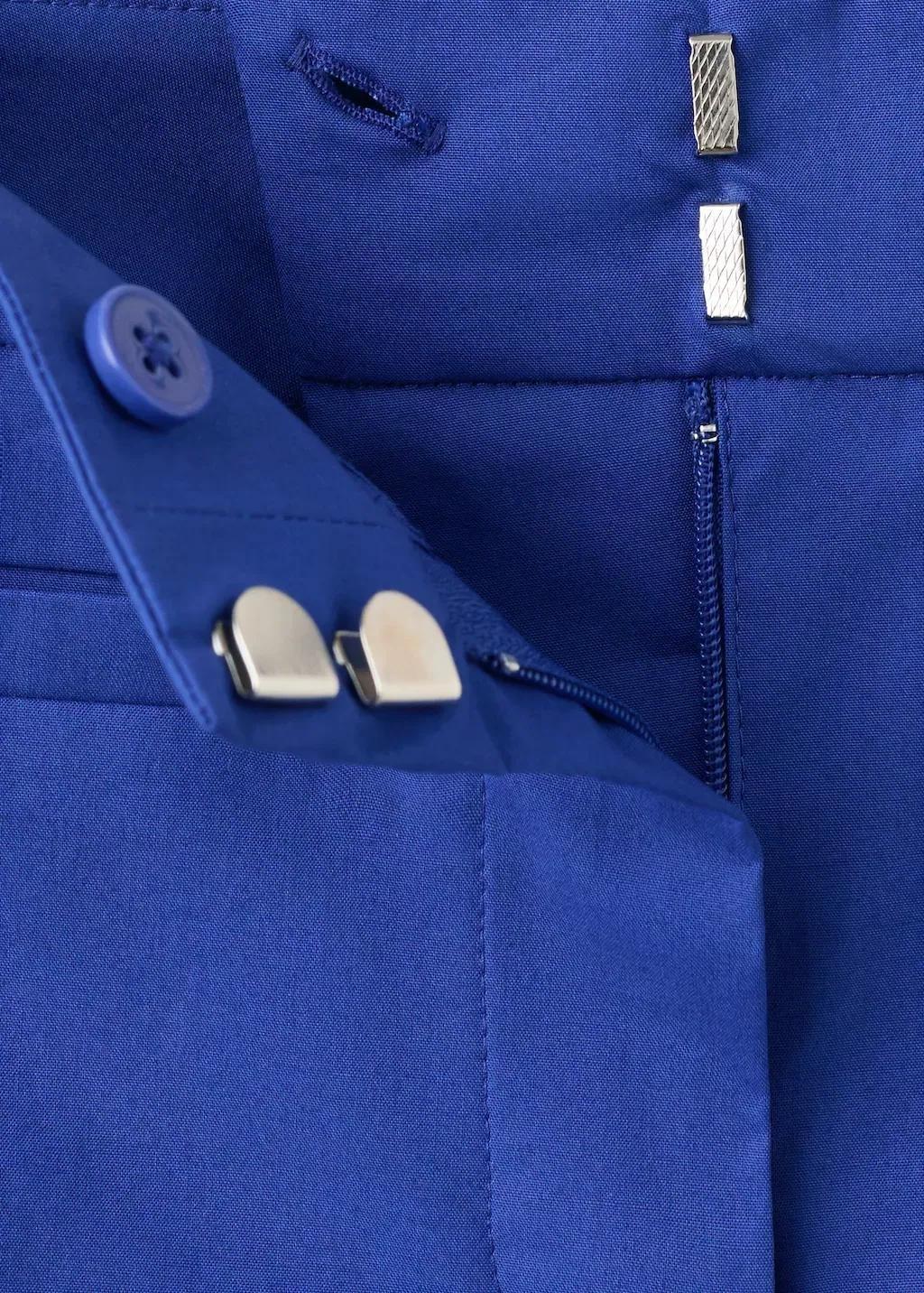 Blue Straight-Leg Trousers With Seam Detail, 0201_52, large image number 1