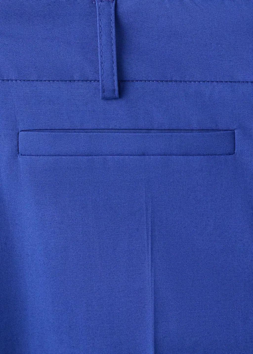 Blue Straight-Leg Trousers With Seam Detail, 0201_52, large image number 5