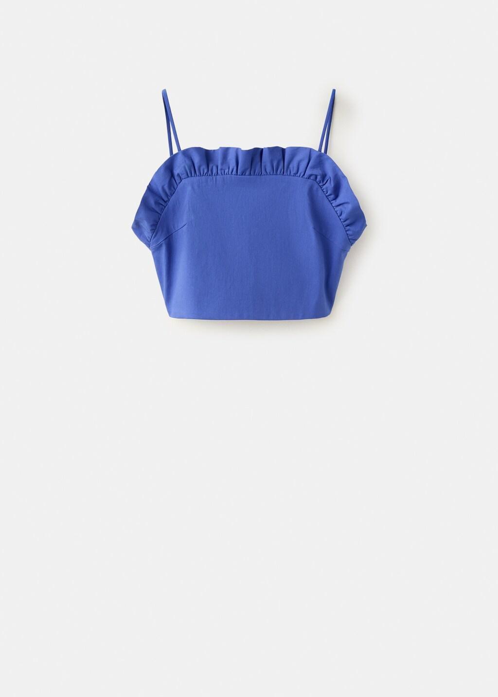 Blue Open Back Crop Top, 0201_52, large image number 7