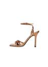 Mango - Rust - Copper Ankle-Cuff Heeled Sandals, Women