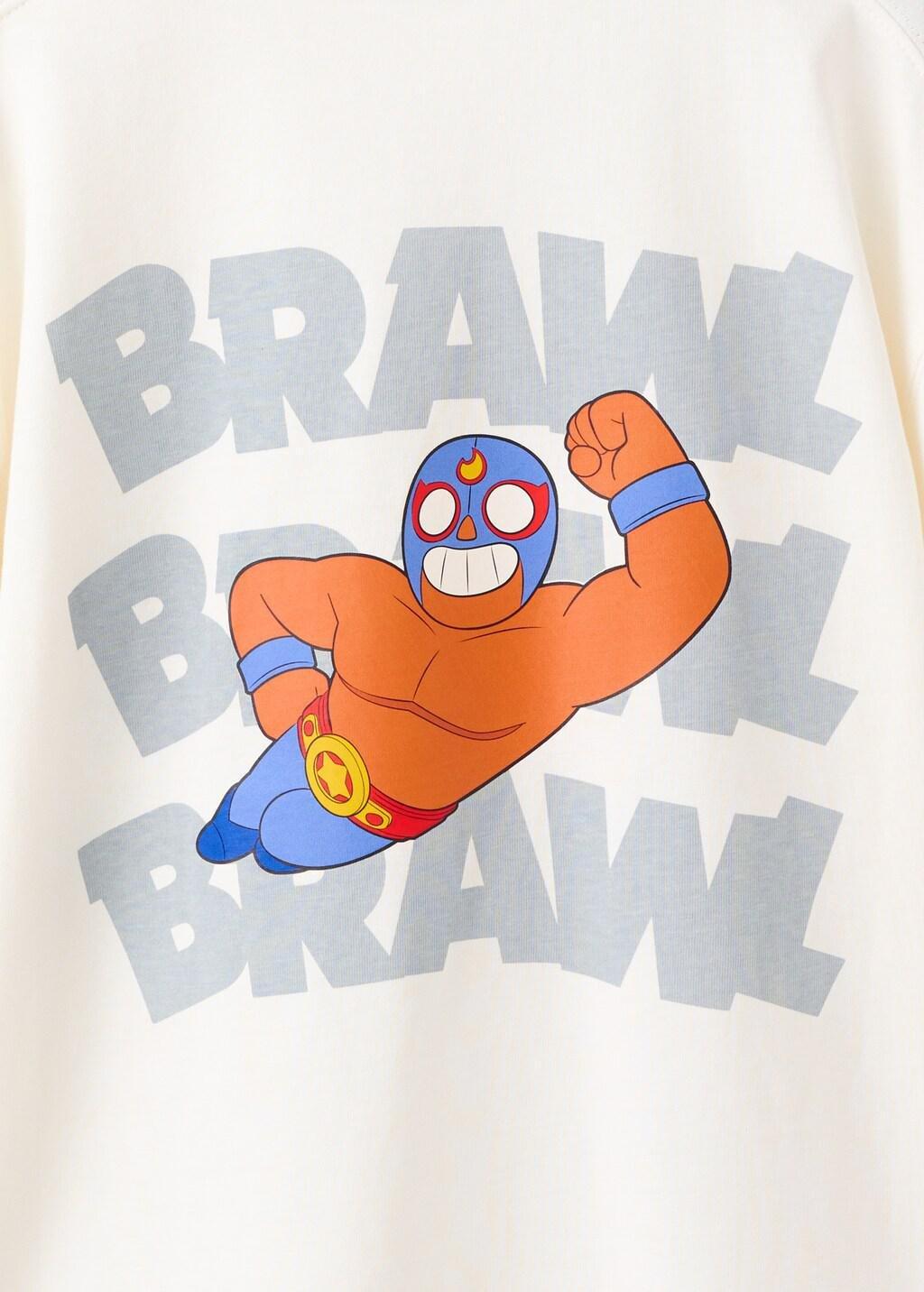 White Brawl Stars T-Shirt, Kids Boys, Natural White, medium