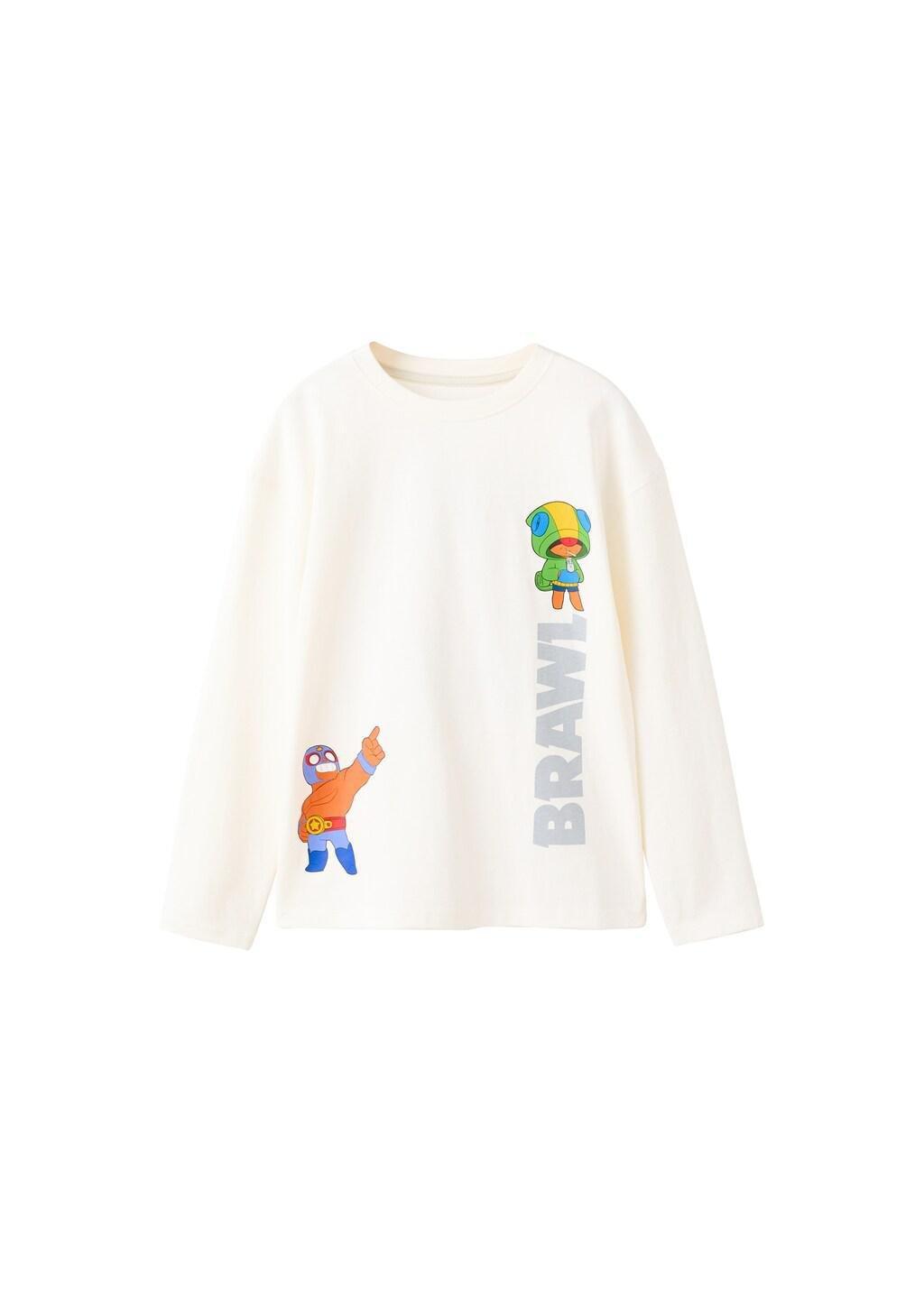 NATURAL WHITE Brawl Stars T-shirt, Kids Boy, Natural White, large image number 2