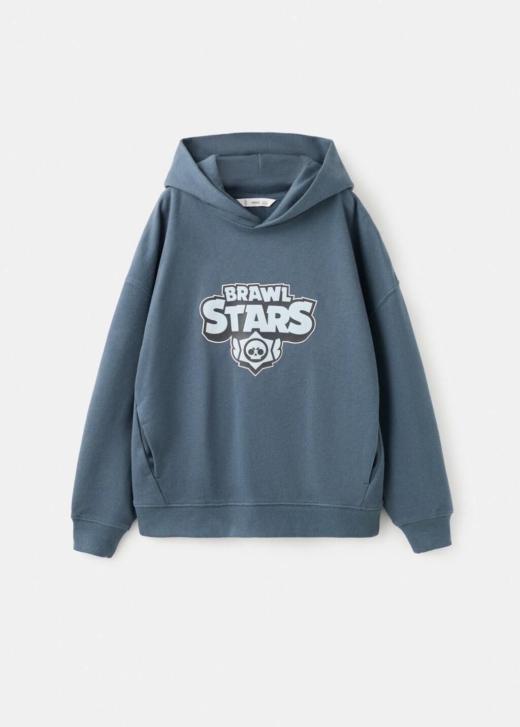 Blue Brawl Stars Sweatshirt, Kids Boys, Medium Blue, medium