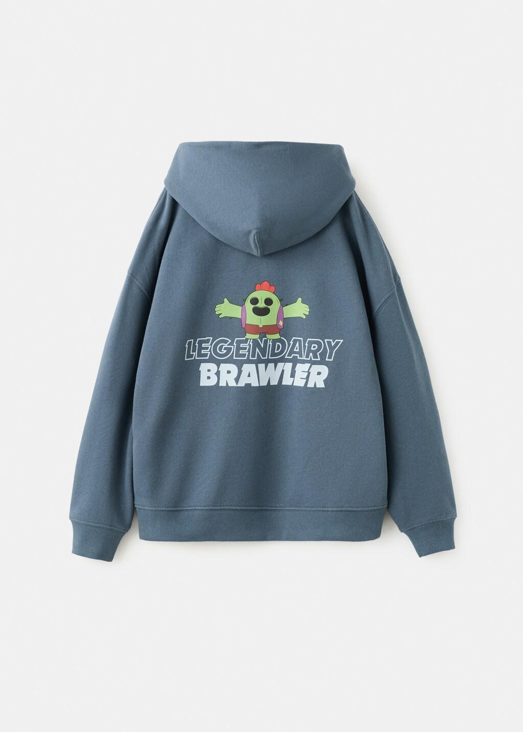 Blue Brawl Stars Sweatshirt, Kids Boys, Medium Blue, medium