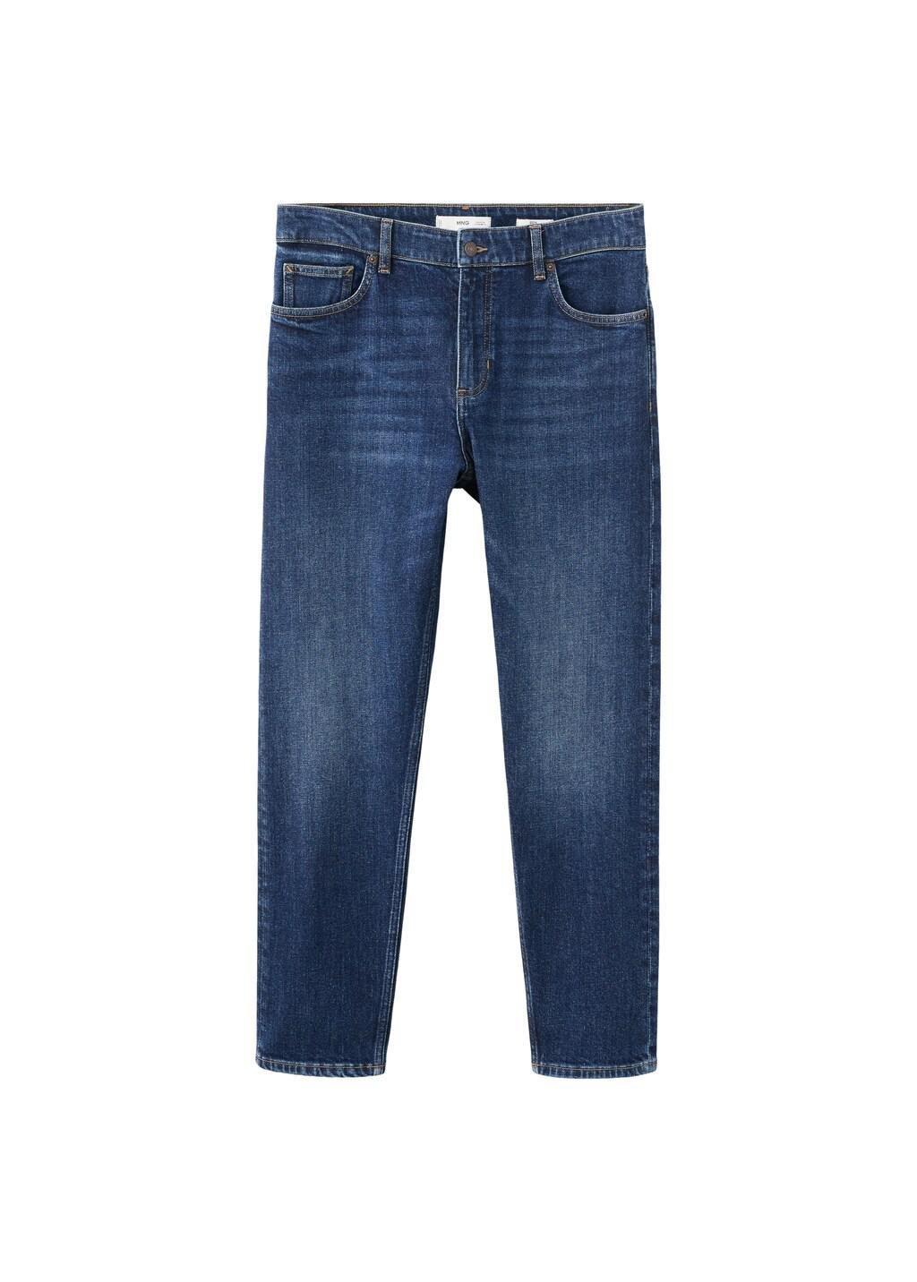 Blue Ben Cropped Tapered-Fit Jeans, Open Blue, large image number 7