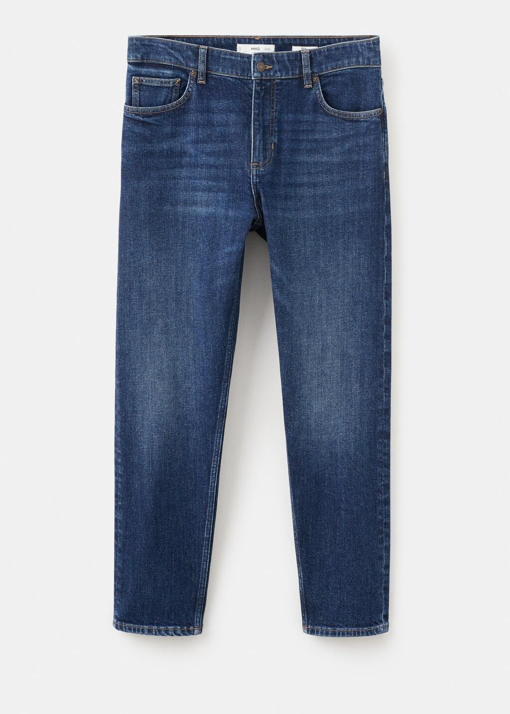 Blue Ben Cropped Tapered-Fit Jeans, Open Blue, large image number 8