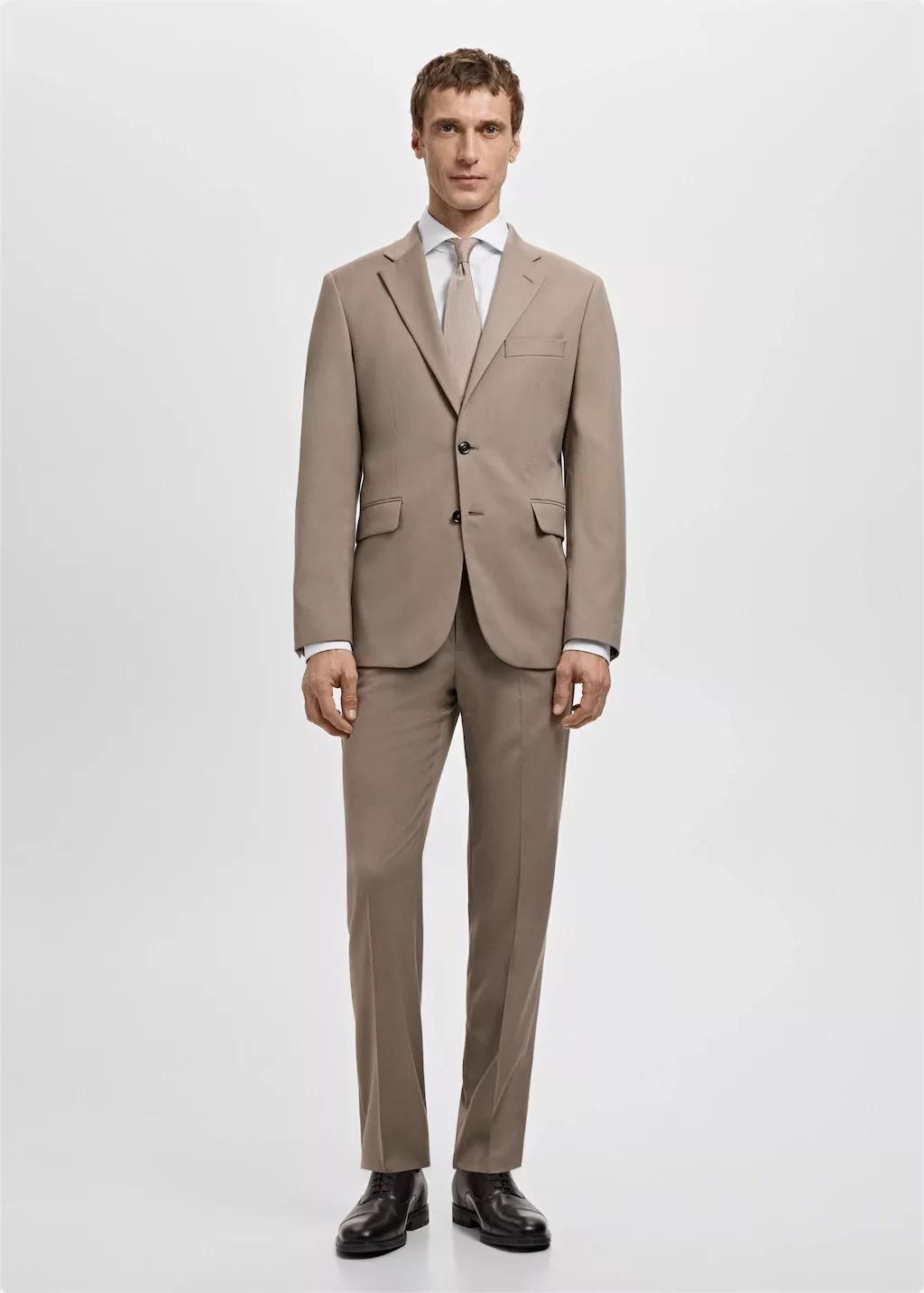 White Slim-Fit Cotton Poplin Suit Shirt, 0201_01, large image number 0