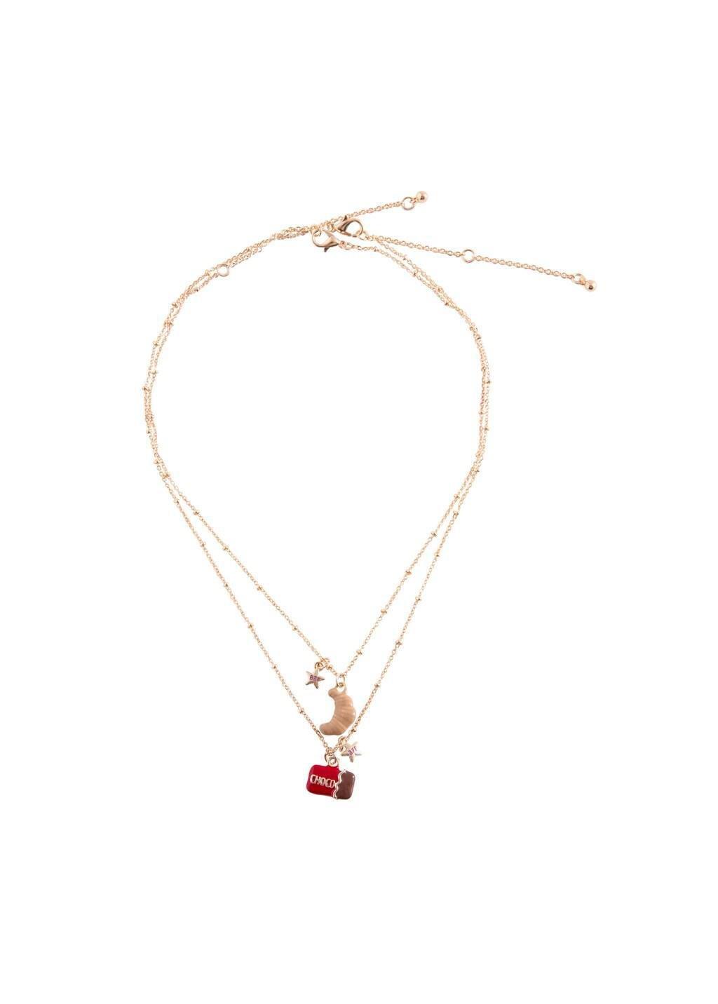 Gold Necklaces, Set Of 2,Kids Girls, Gold, medium