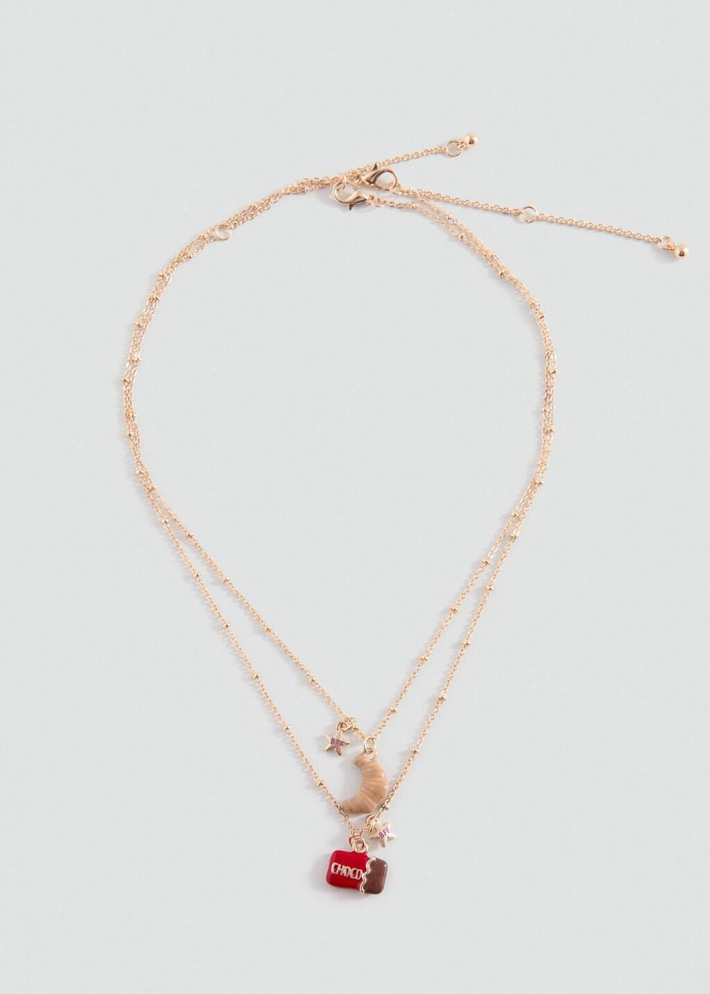 Gold Necklaces, Set Of 2,Kids Girls, Gold, medium
