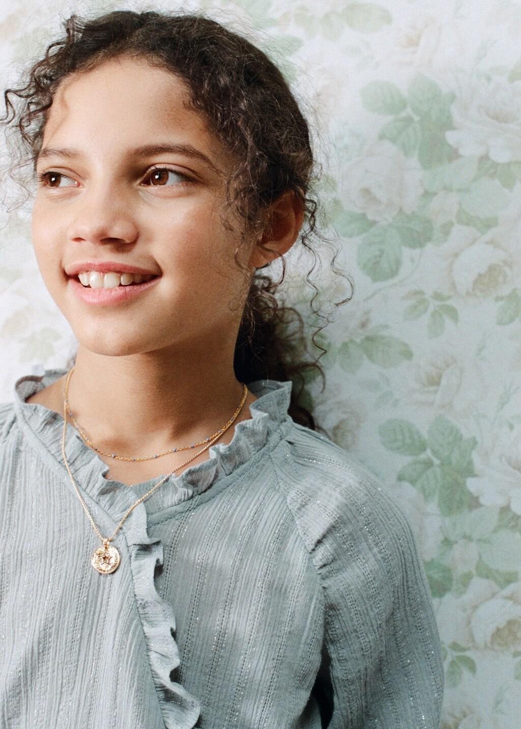 Gold Necklaces, Set Of 2,Kids Girls, Gold, large image number 0