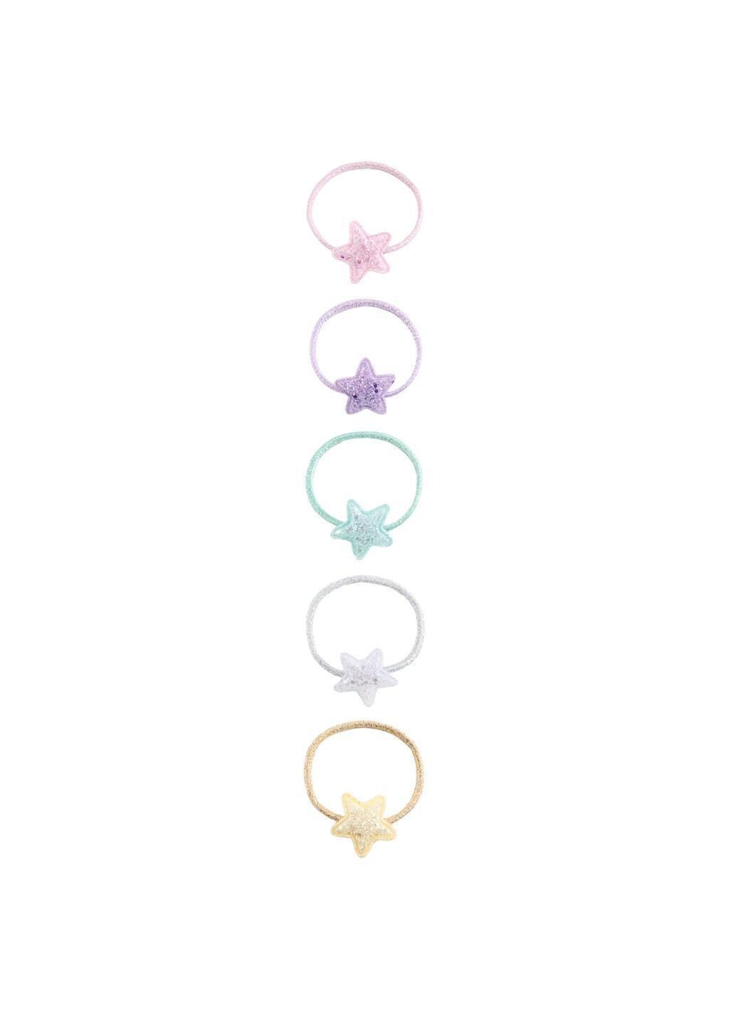 Pink Pack Of 5 Hair Bands, Kids Girls, Pink, large image number 1