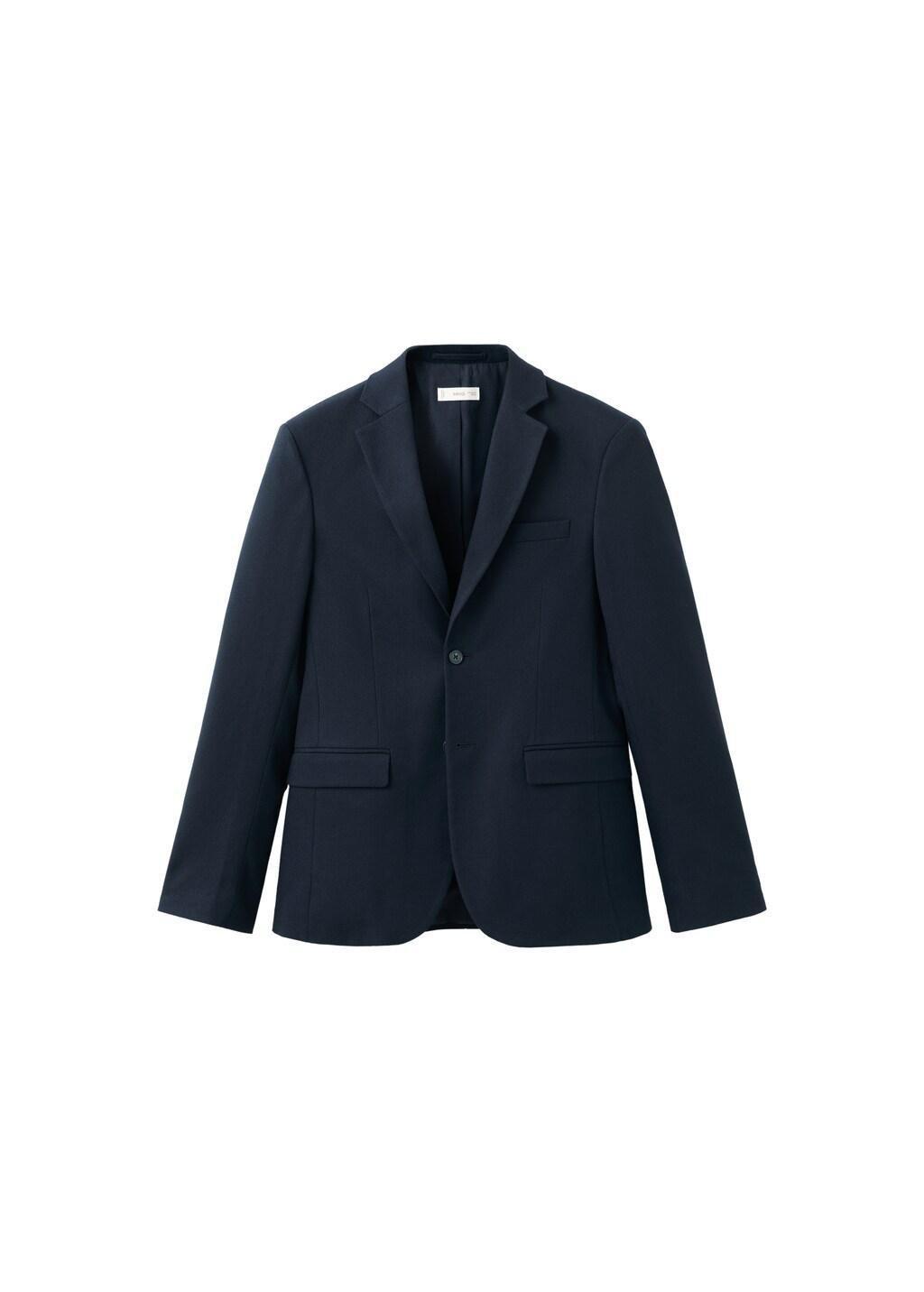 Navy Milan Slim-Fit Suit Jacket, Navy, large image number 6