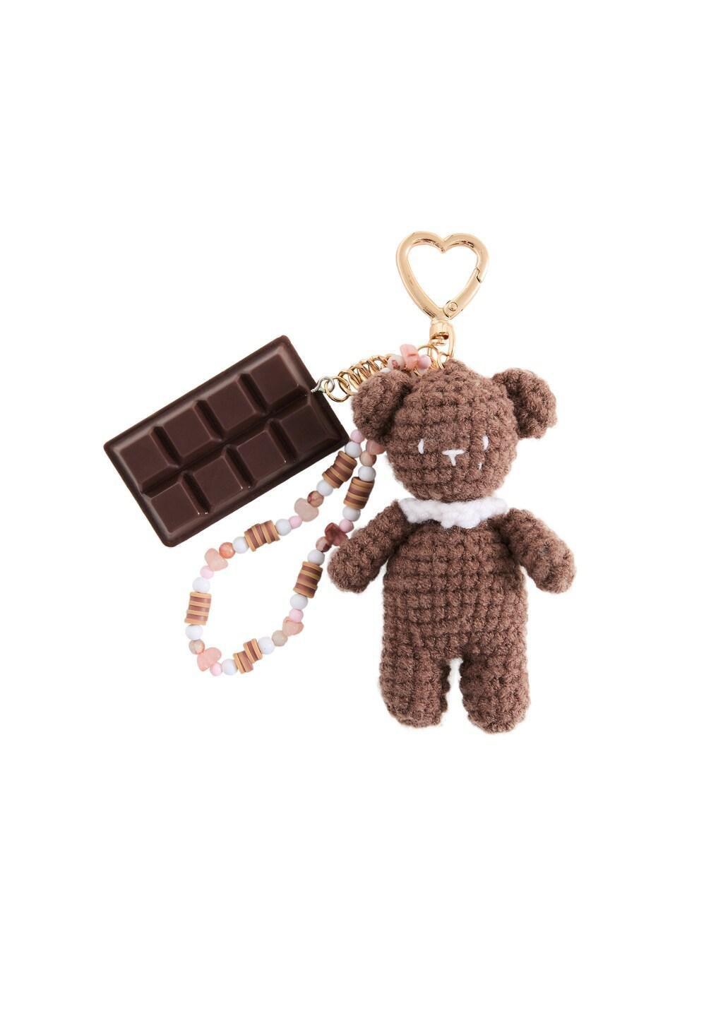 BROWN Charms key ring, Kids Girl, Brown, large image number 1