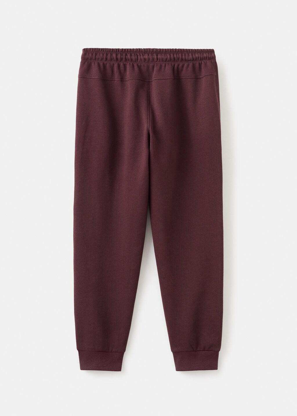 Red Drawstring Jogger Trousers, Kids Boys, Dark Red, large image number 1