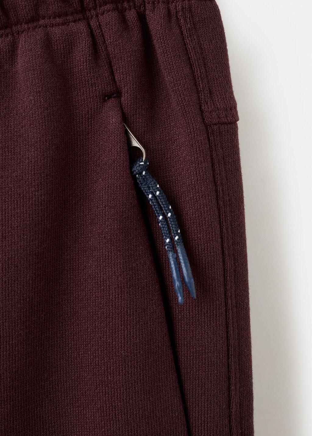 Red Drawstring Jogger Trousers, Kids Boys, Dark Red, large image number 2