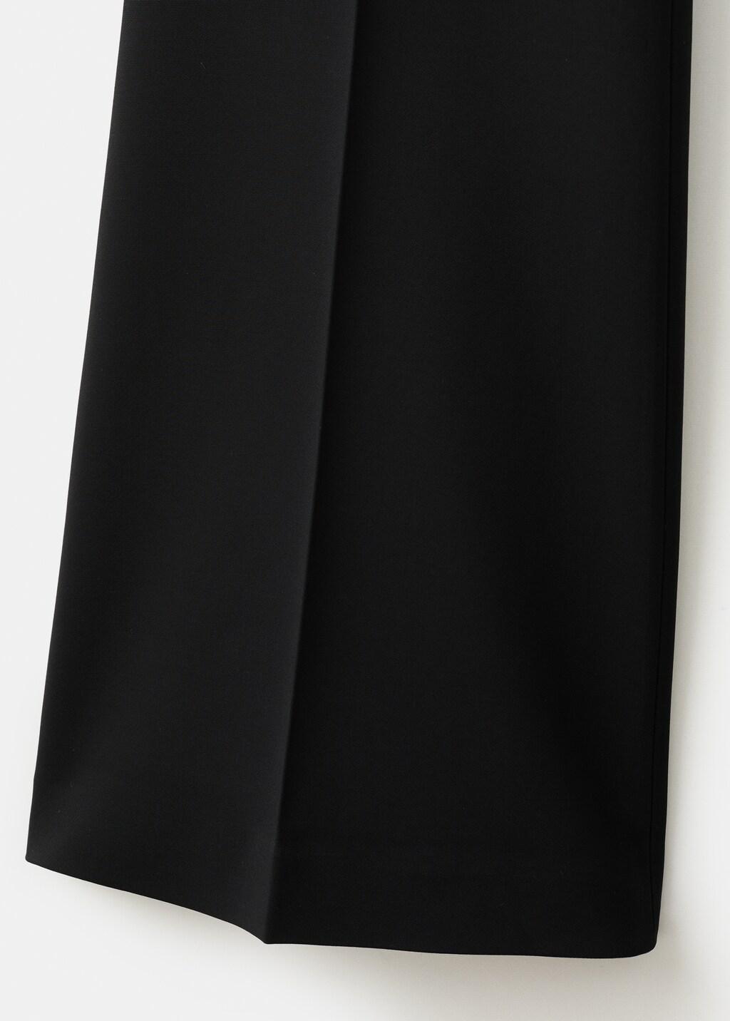 Black High-Waisted Flared Trousers, Black, large image number 4