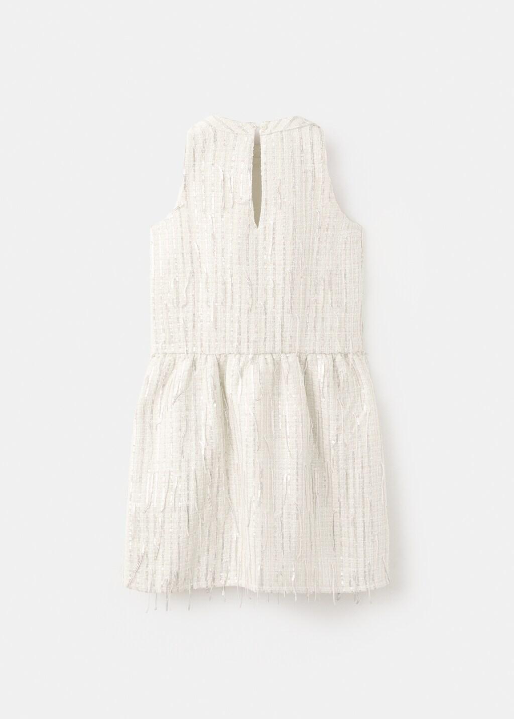 Beige Sequined Dress, Kids Girls, Light Beige, medium