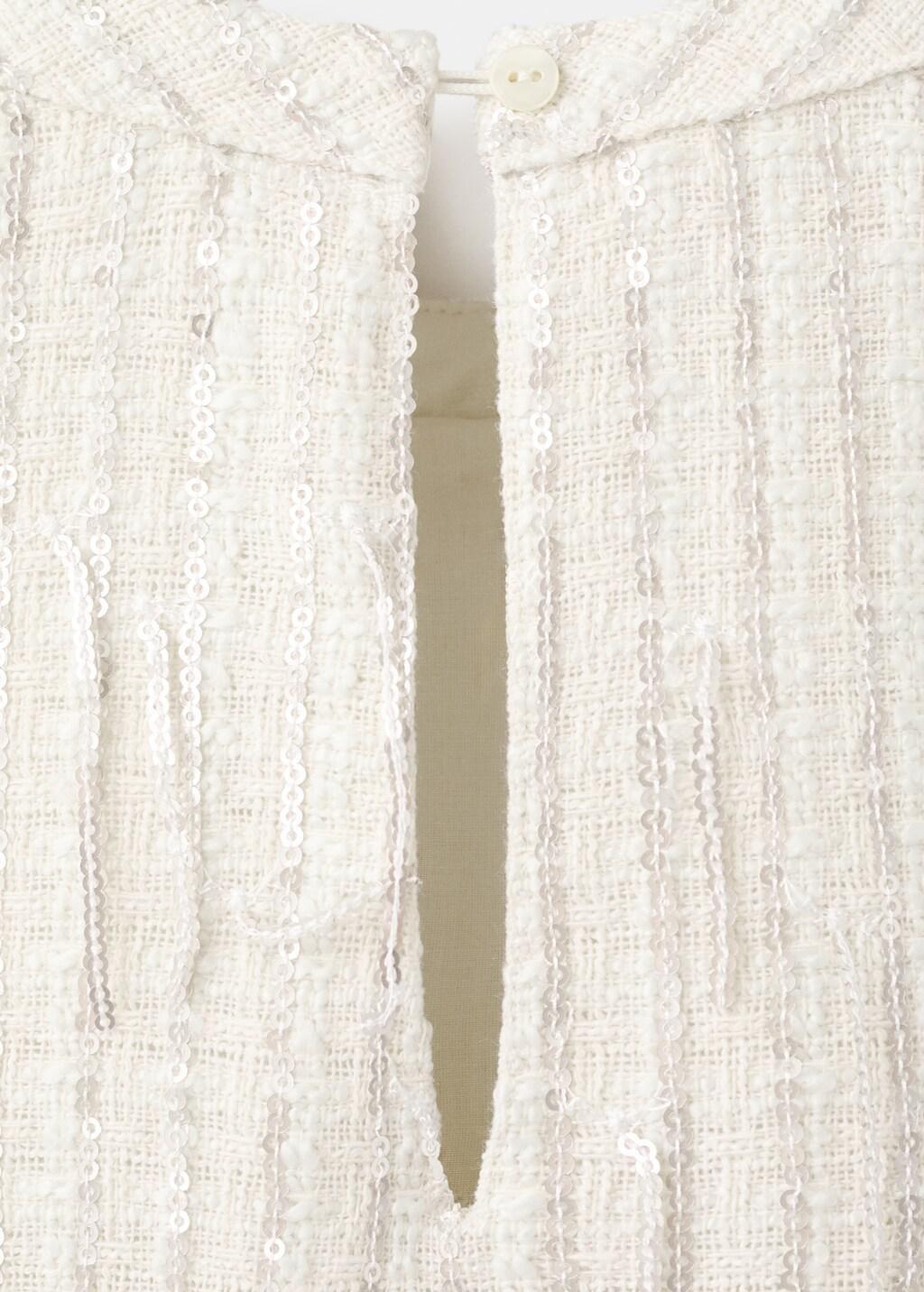 Beige Sequined Dress, Kids Girls, Light Beige, medium