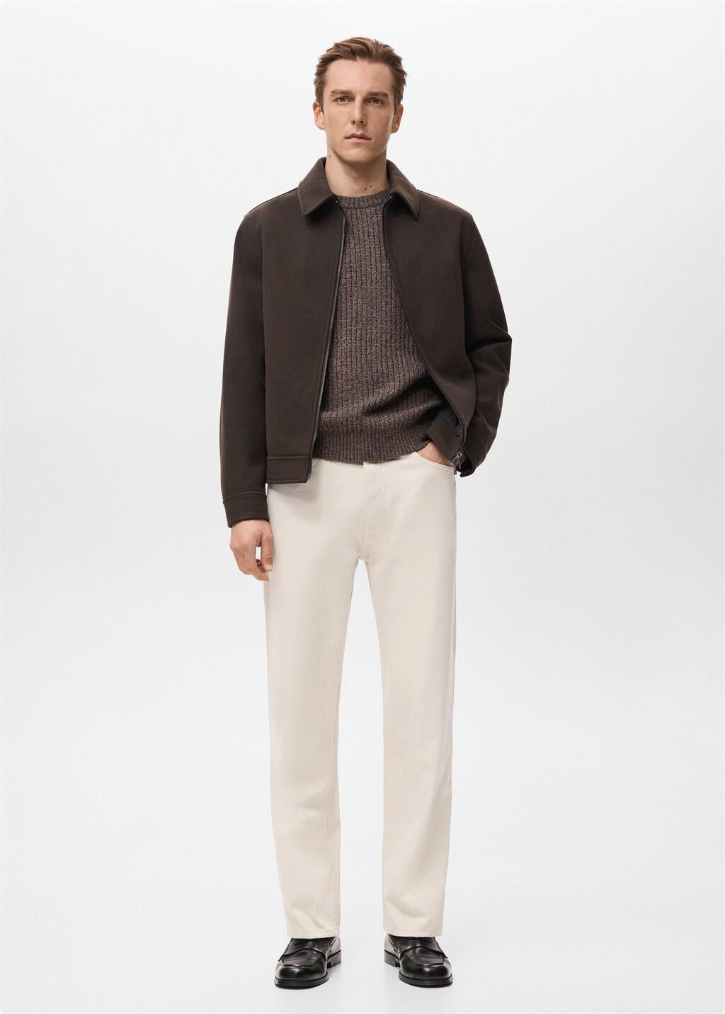 Beige Moby Straight-Fit Jeans, Light Beige, medium