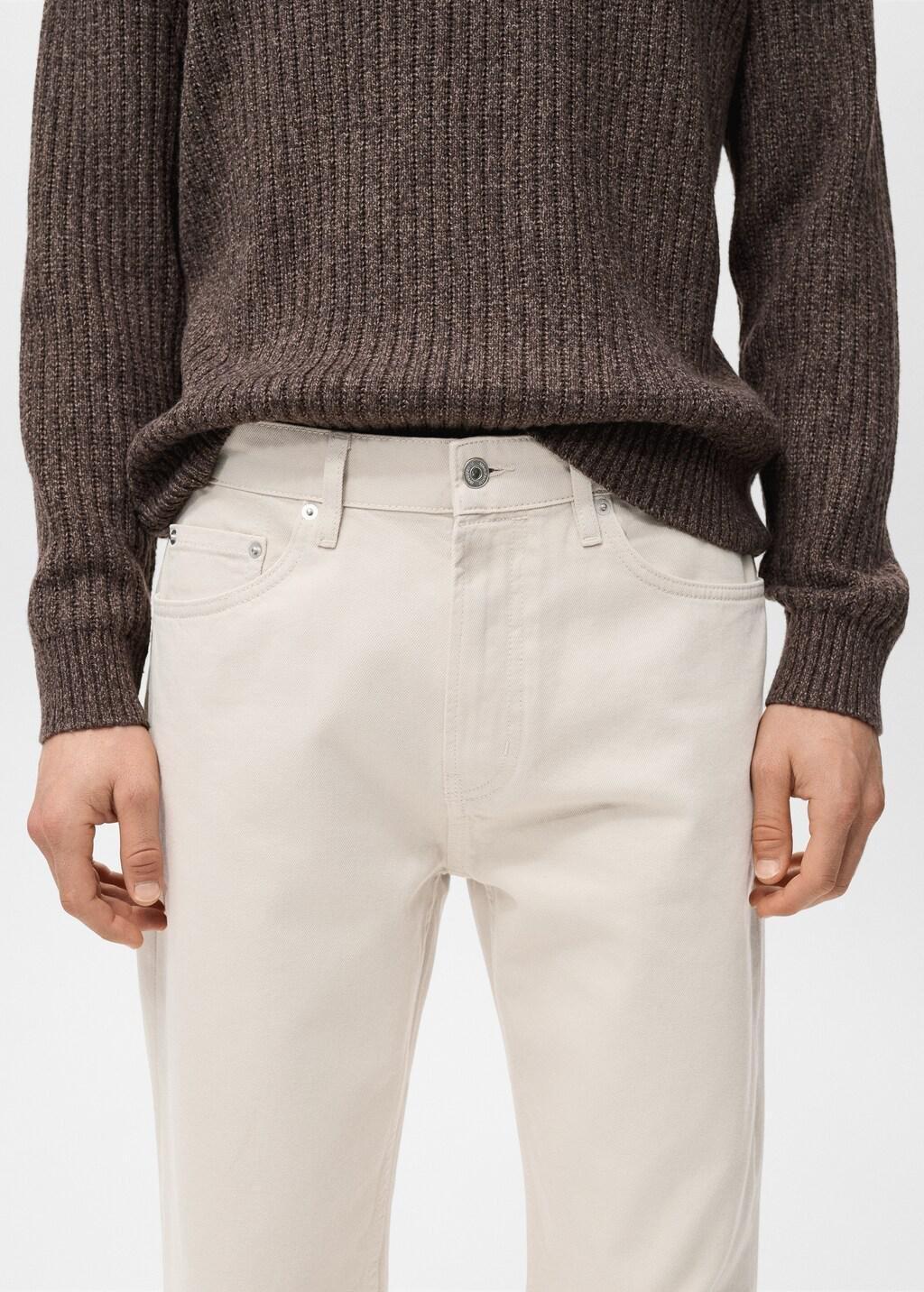 Beige Moby Straight-Fit Jeans, Light Beige, large image number 3