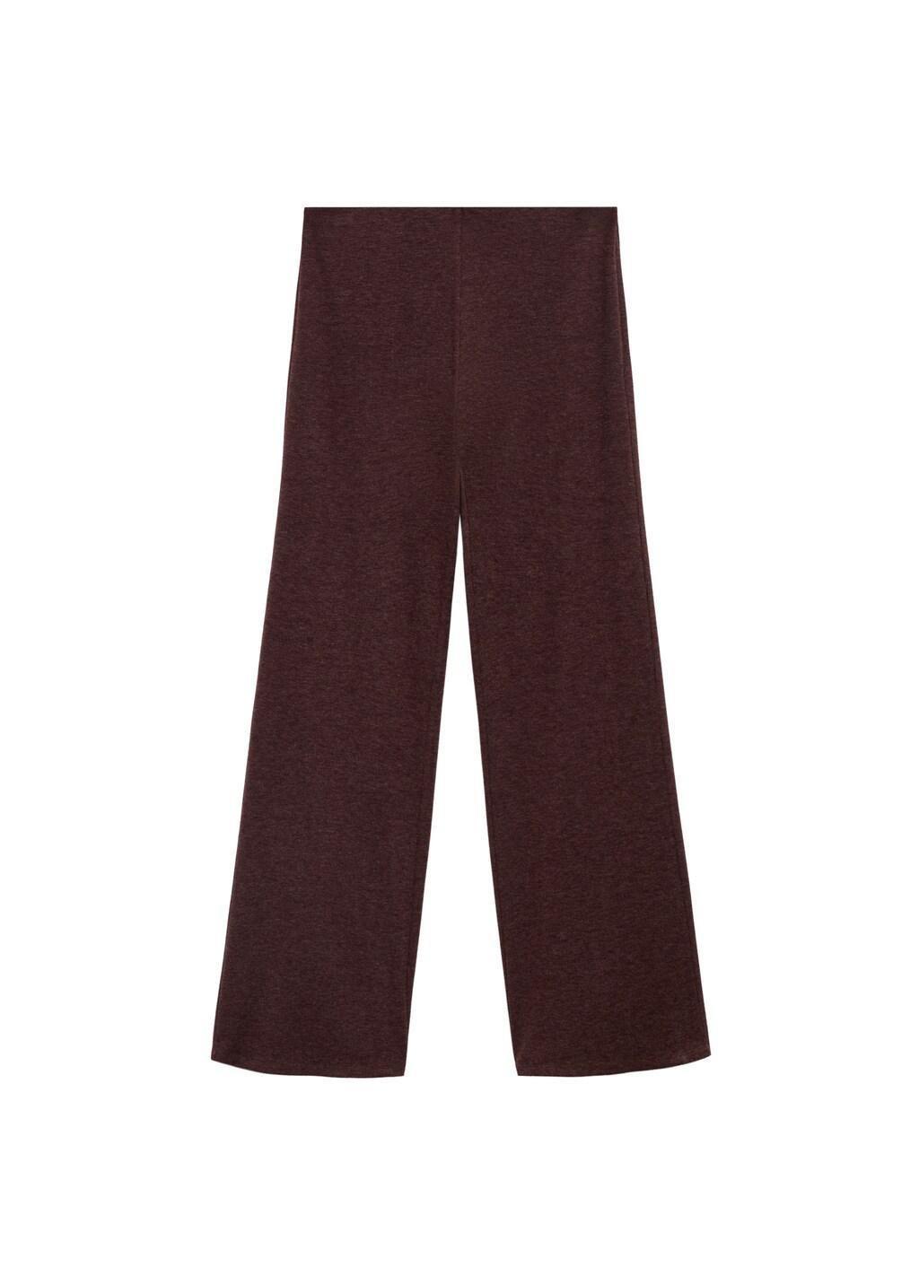 Red Knitted Trousers With Elastic Waistband, 0201_78, large image number 8