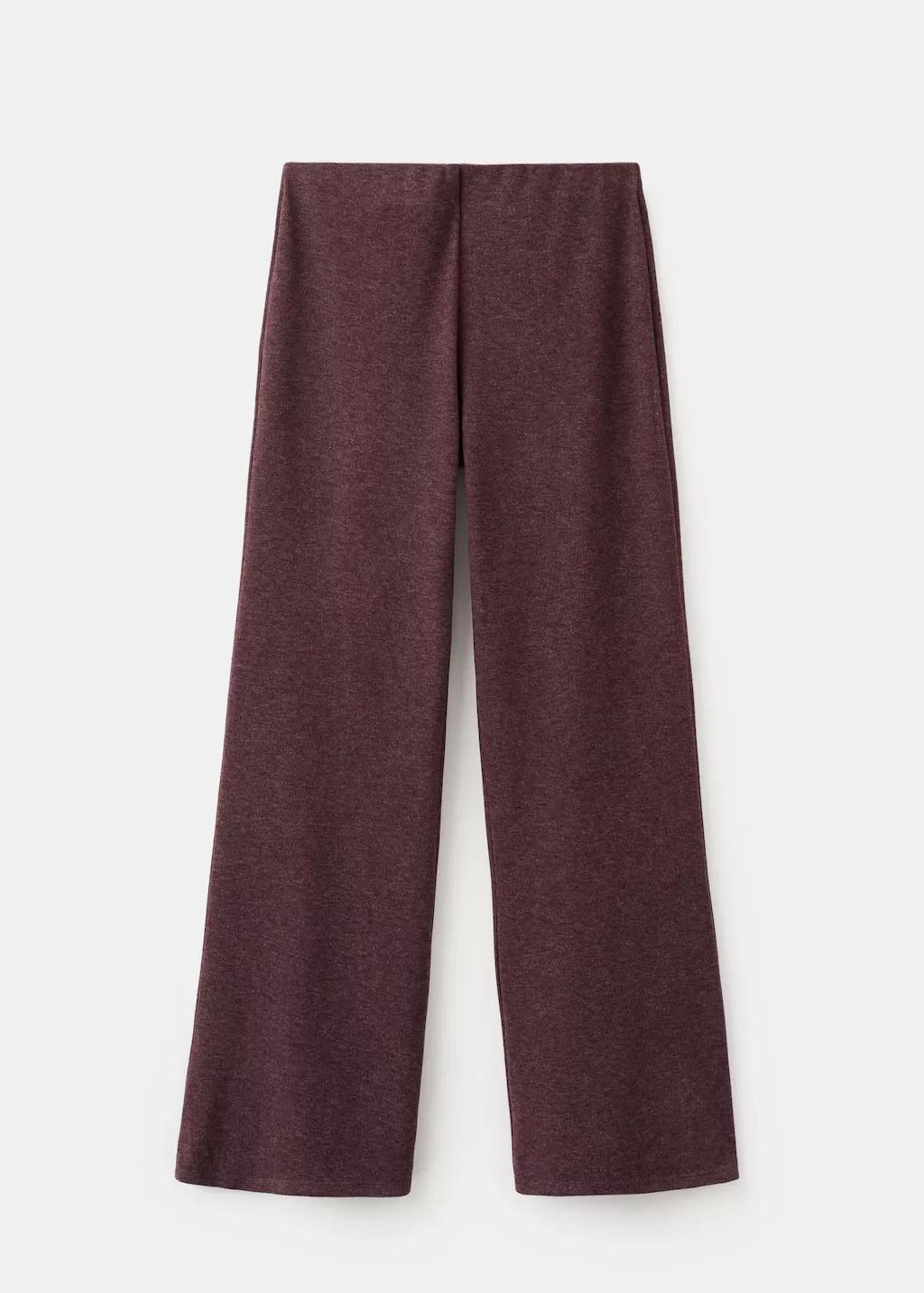 Red Knitted Trousers With Elastic Waistband, 0201_78, large image number 9