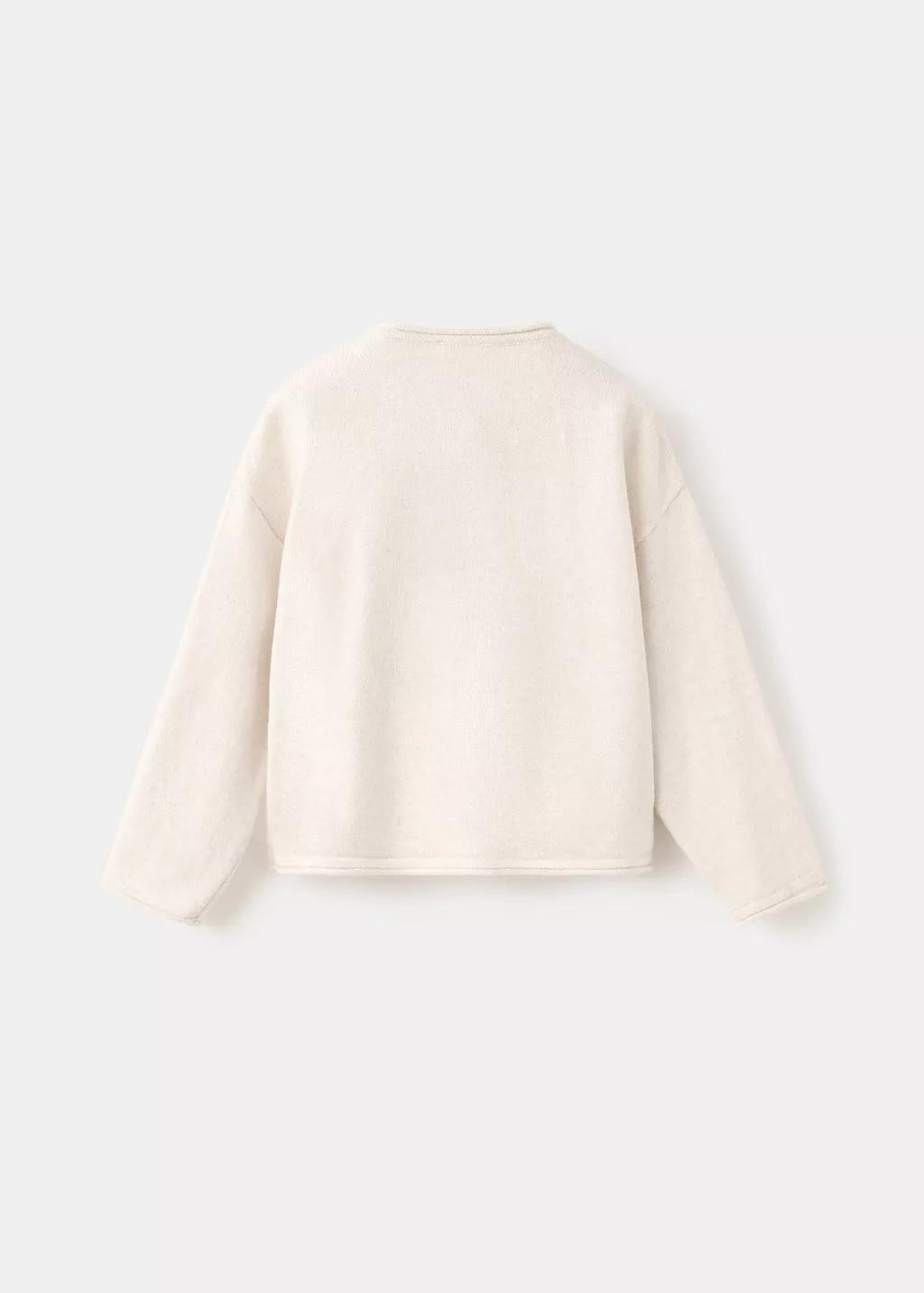 Beige Knitted Button Cardigan, Baby Girls, Light Beige, medium