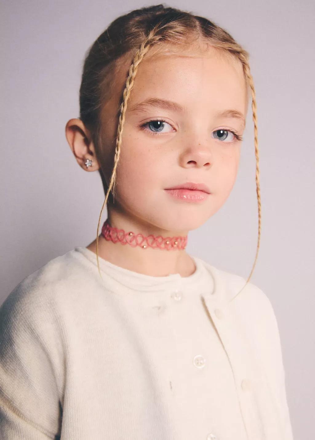 Beige Knitted Button Cardigan, Baby Girls, Light Beige, large image number 3