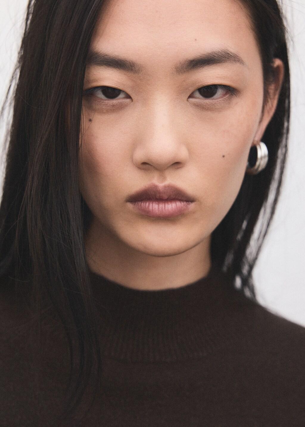 Brown Short-Sleeved Lurex Sweater, 0201_32, large image number 4