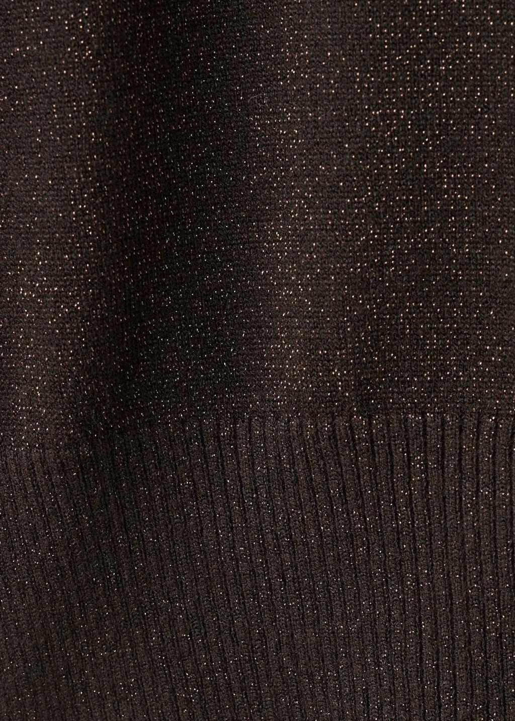 Brown Short-Sleeved Lurex Sweater, 0201_32, large image number 5
