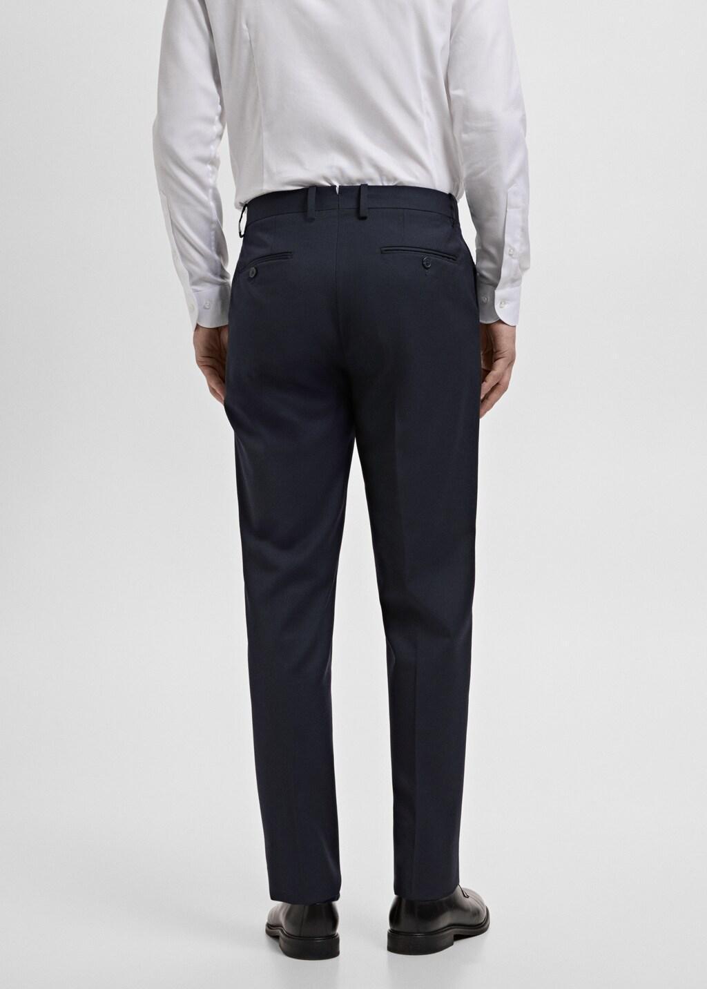 Navy Turin 100% Wool Suit Trousers, Navy, large image number 2